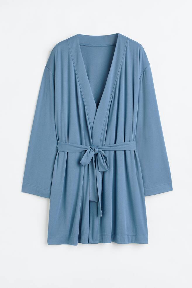 Jersey dressing gown - Blue - 2
