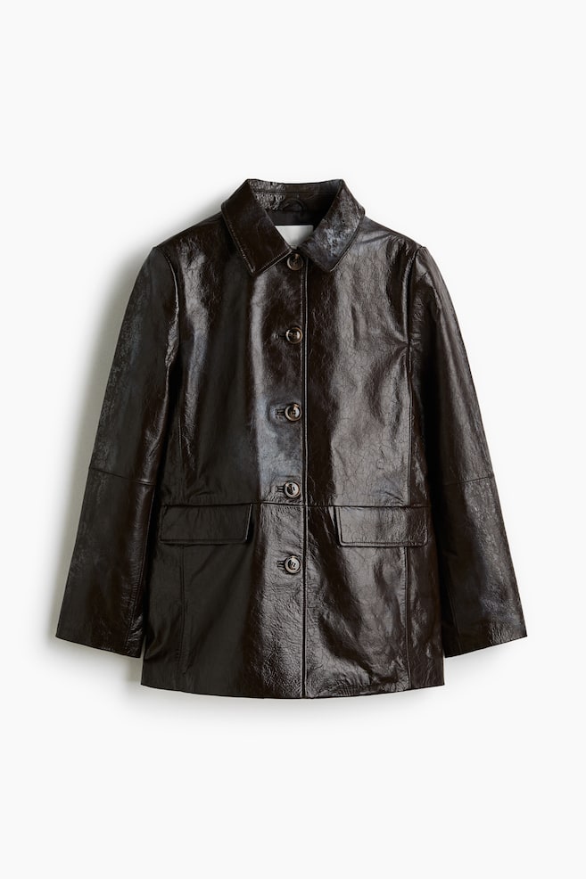 Leather Jacket - Dark brown - 1