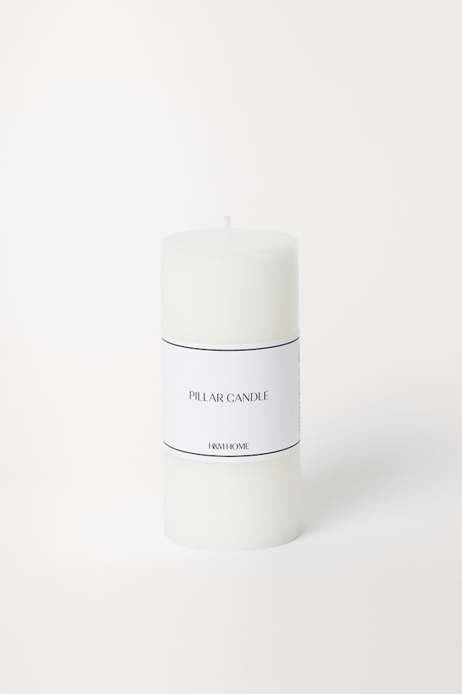 Large pillar candle - White/Light grey/Dark grey - 2