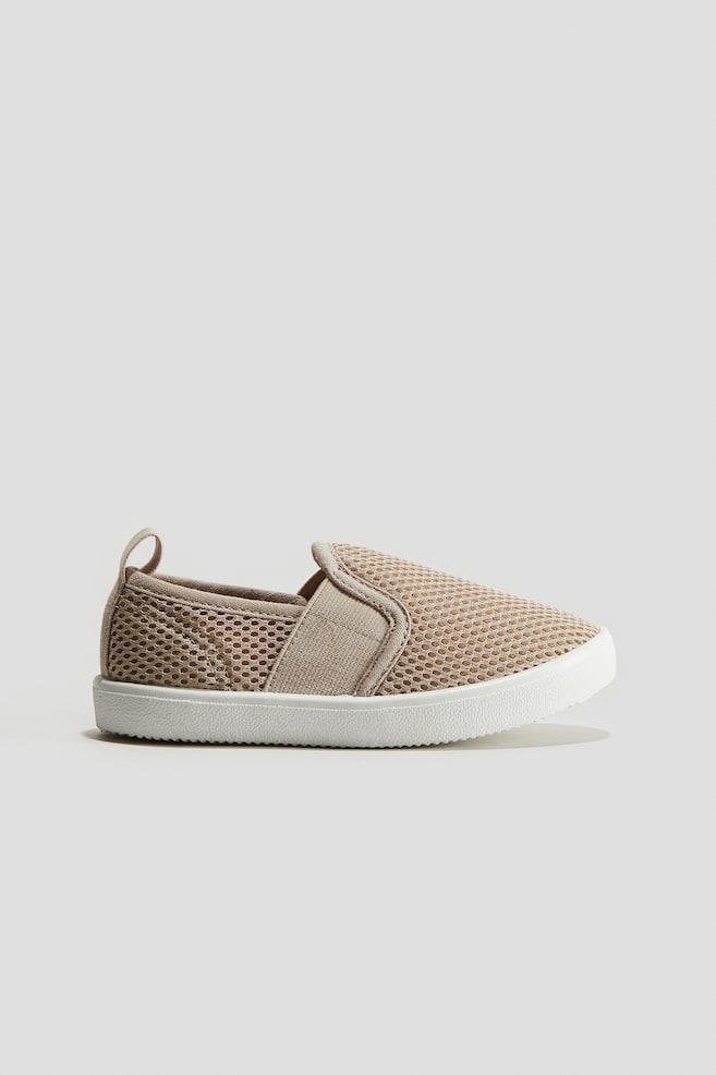 Zapatillas deportivas de malla slip-on - Beige - 1