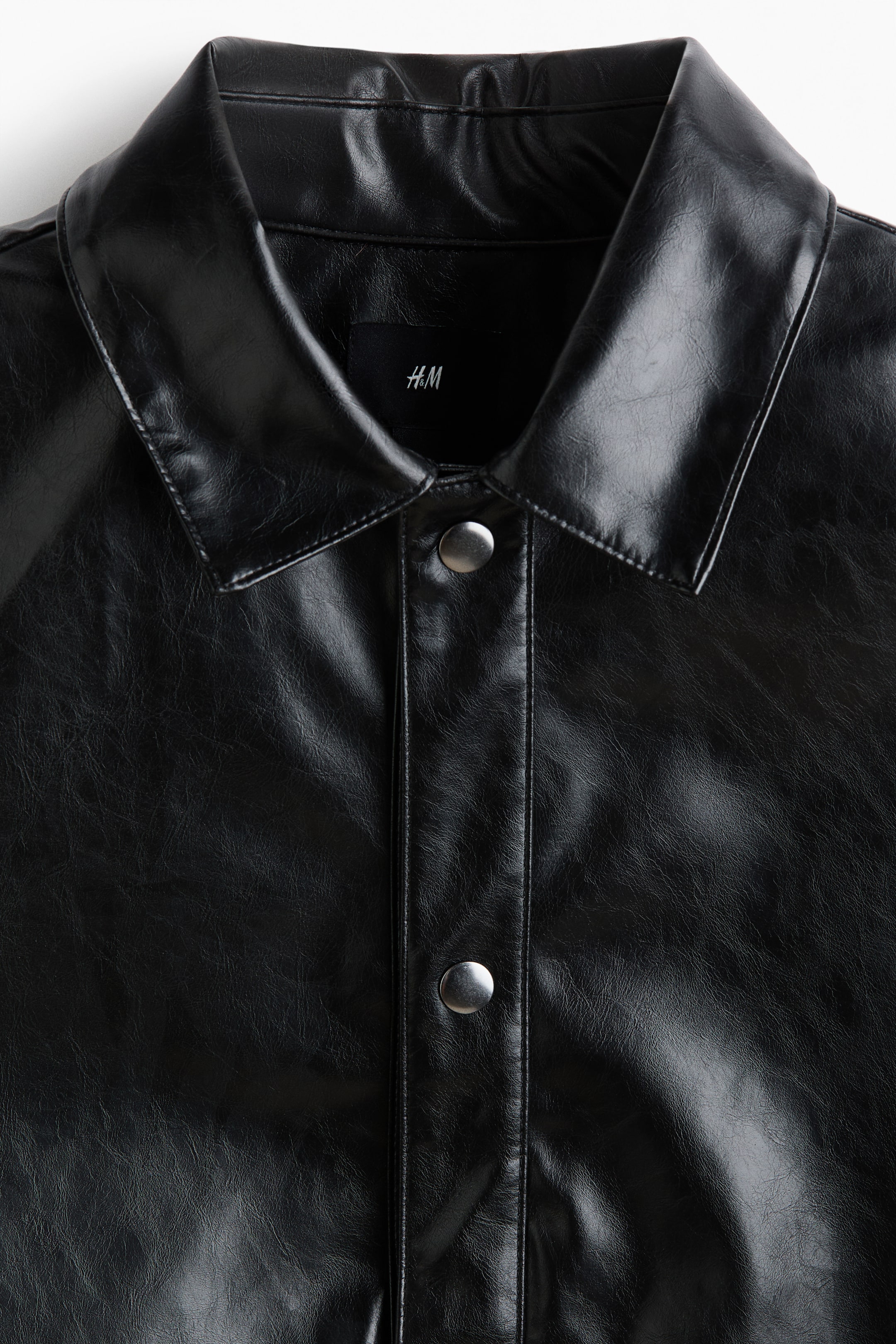 Мужские топы H&M Coated Overshirt — фото 7