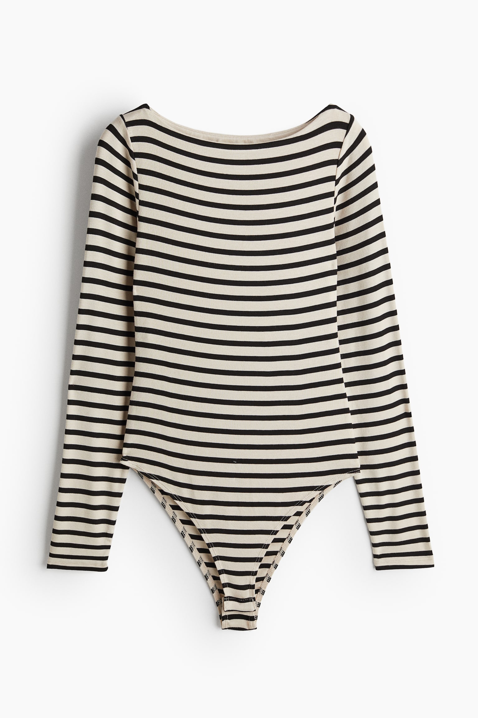 Boat-neck body - Light beige/Striped/Cream/White/Dusty blue/Black/Terracotta/Burgundy - 2