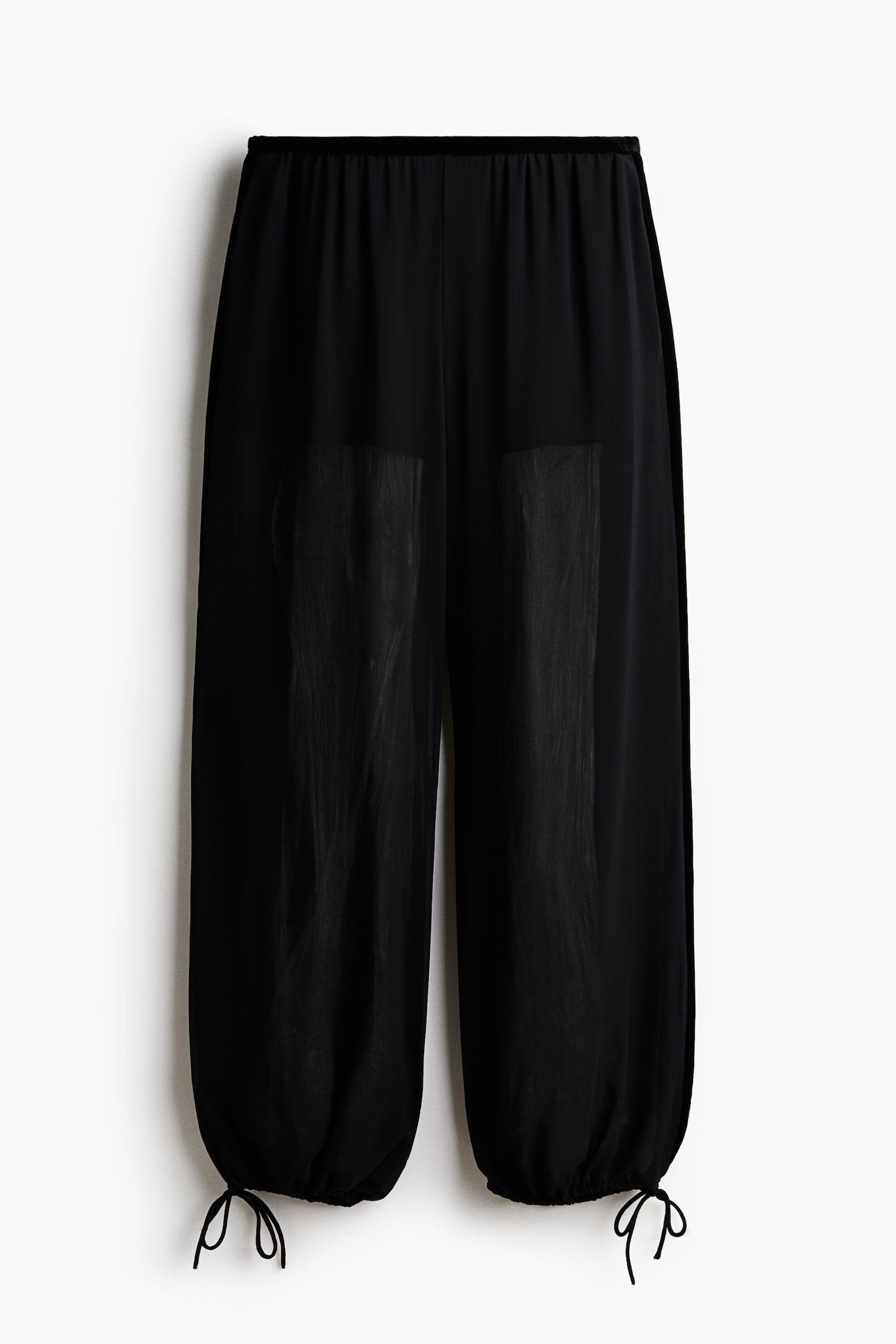 Pantaloni in chiffon - Nero