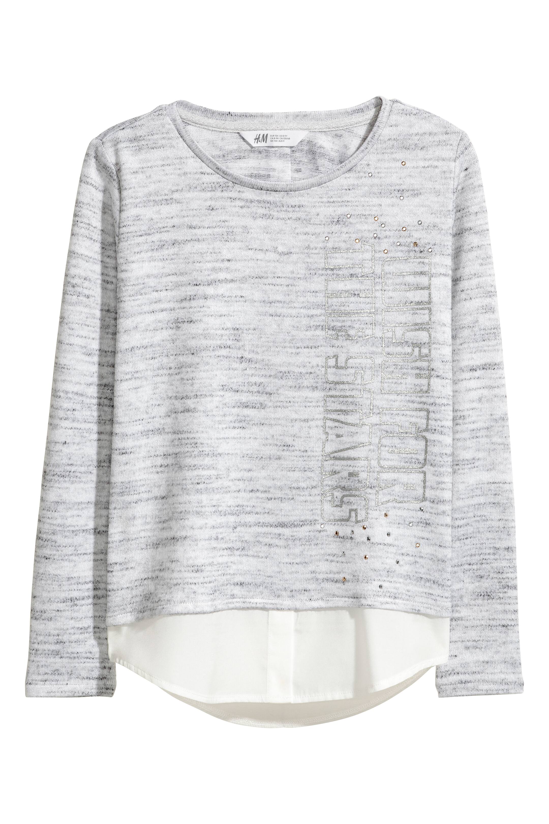 View larger image: Fine-knit jumper - Grey marl - Kids | H&M GB 1