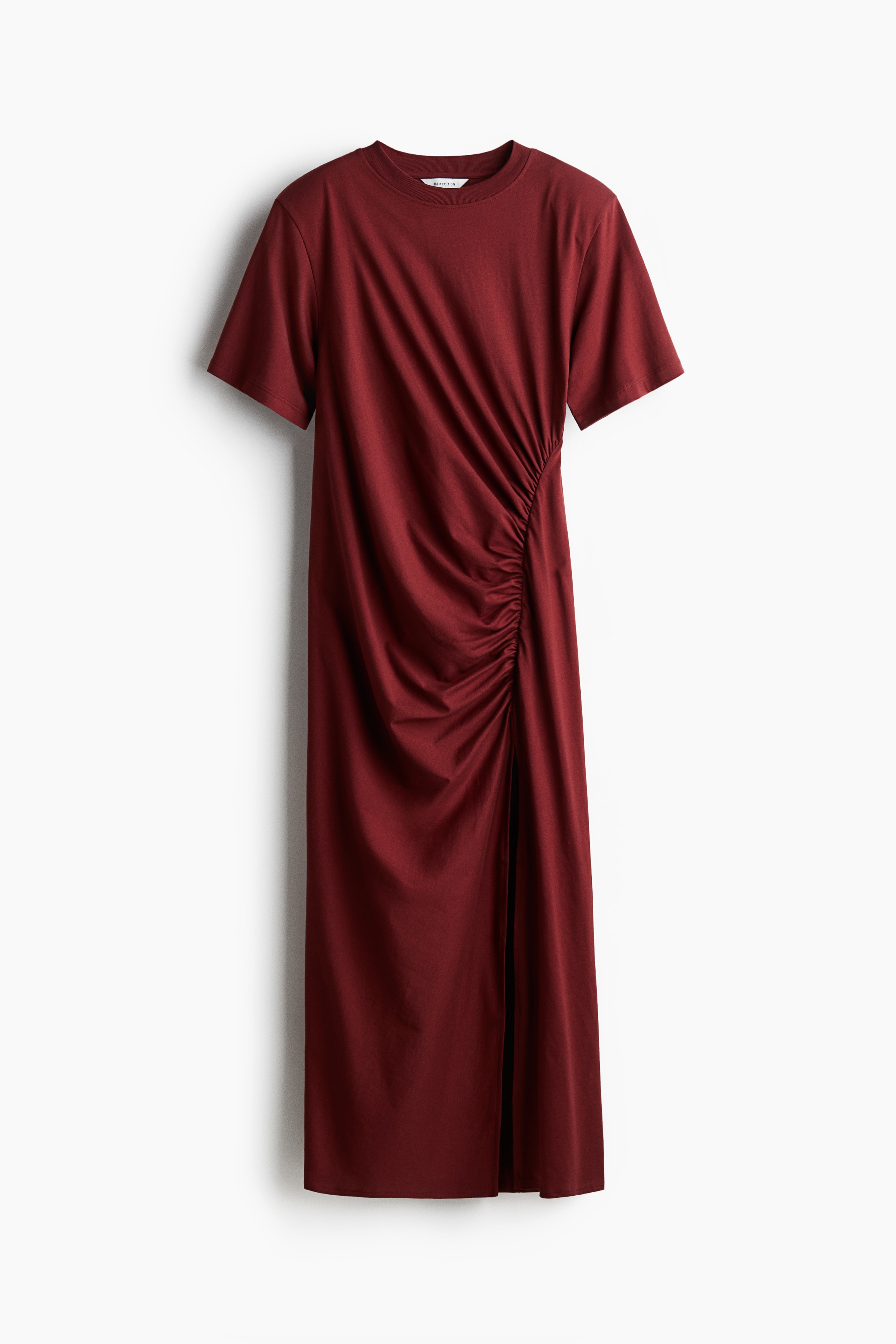 Shoulder-pad T-shirt dress - Dark red/Black