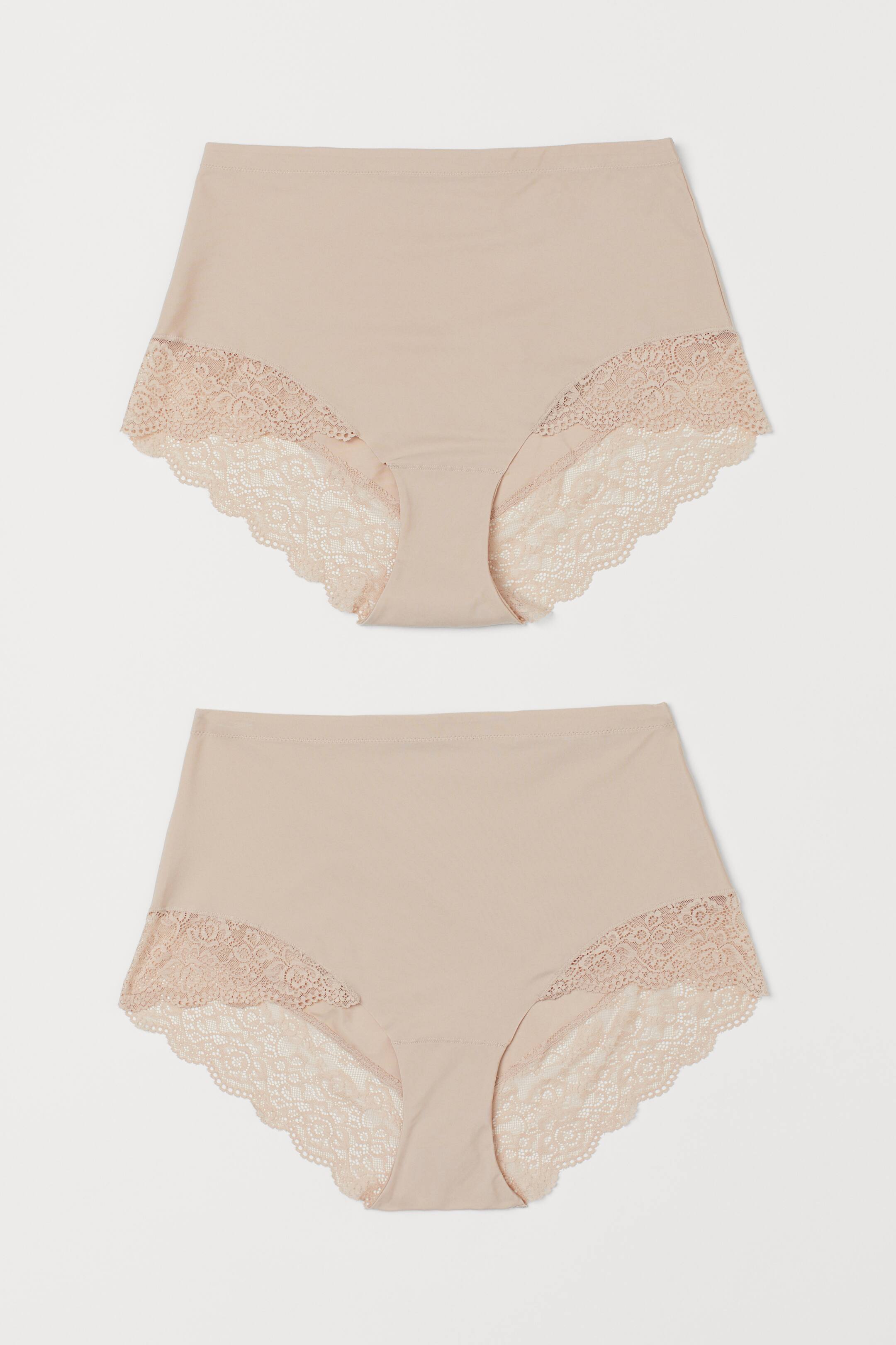 H&M+ 2-pack shaping briefs - Light beige - Ladies | H&M HK