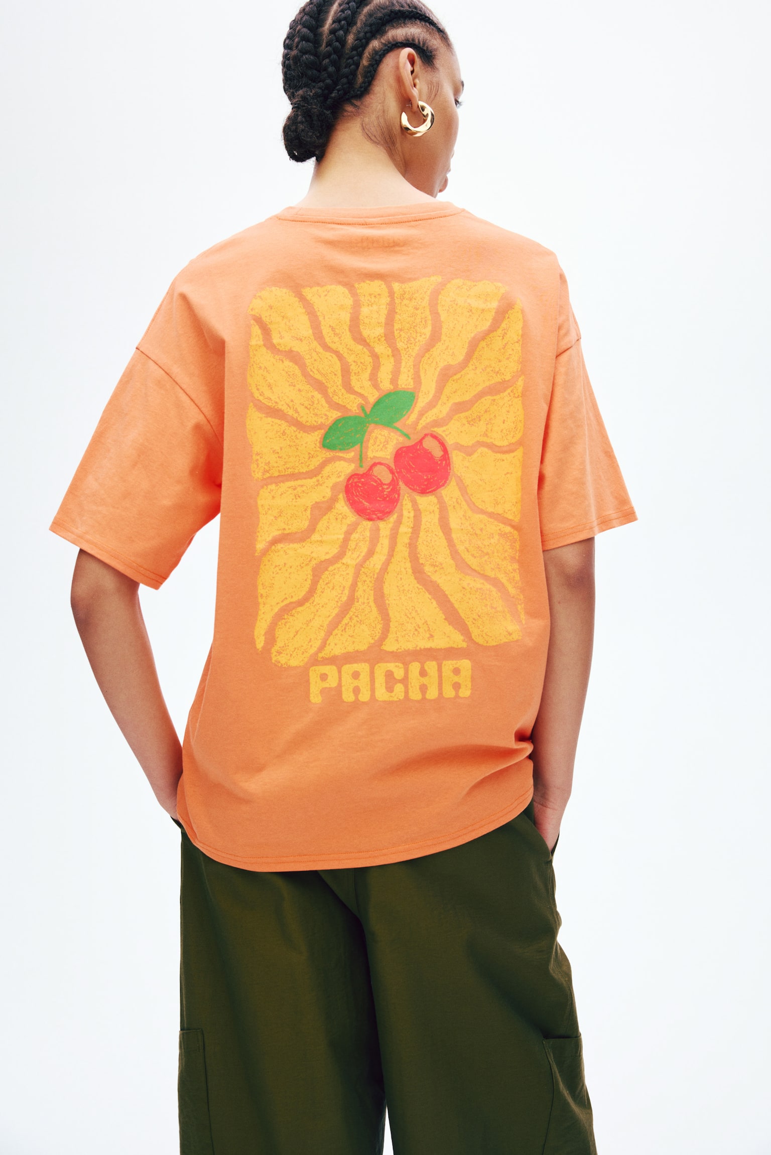 Oversized print-motif T-shirt - Orange/Pacha/Light steel blue/The Cure/Green/Woodstock/Dark grey/Nirvana/Light orange/Grateful Dead/Cream/Pacha/Dark brown/Pacha/Grey/Capri/Beige/The Smashing Pumpkins/Powder pink/The Doors/Black/Pink Floyd - 3