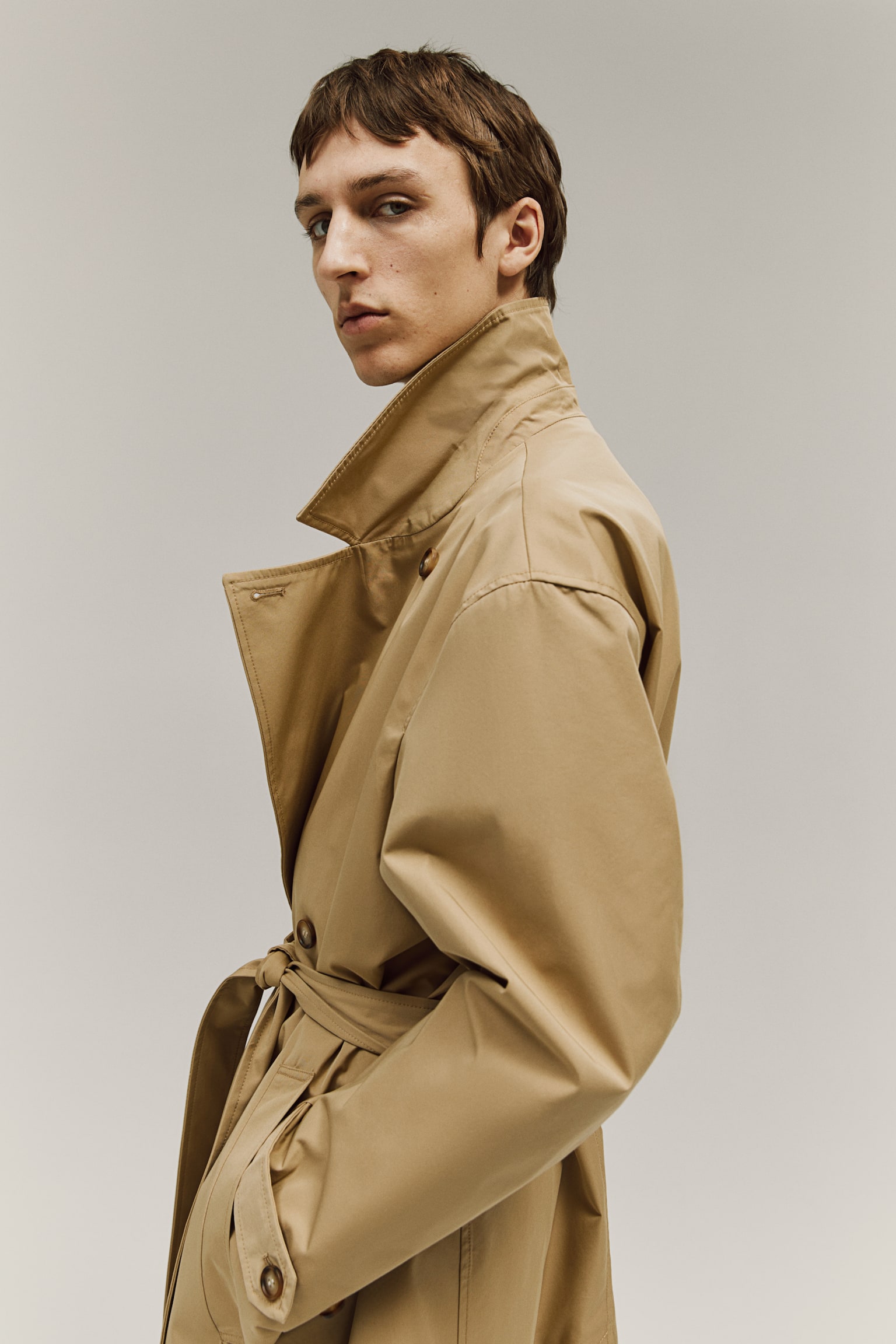 Oversized Fit Trenchcoat - Beige - 7