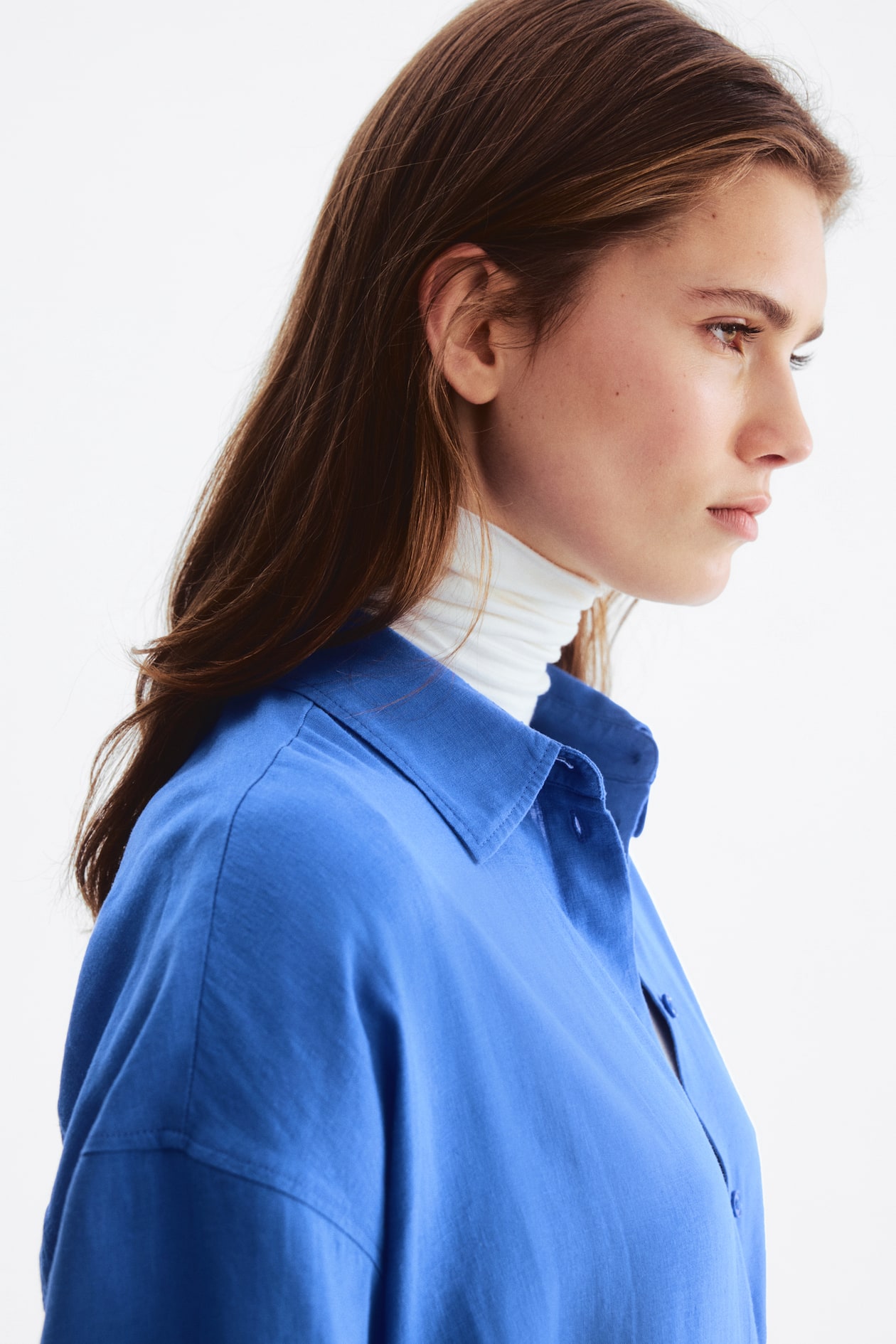 Oversized Linen-Blend Shirt - image 4