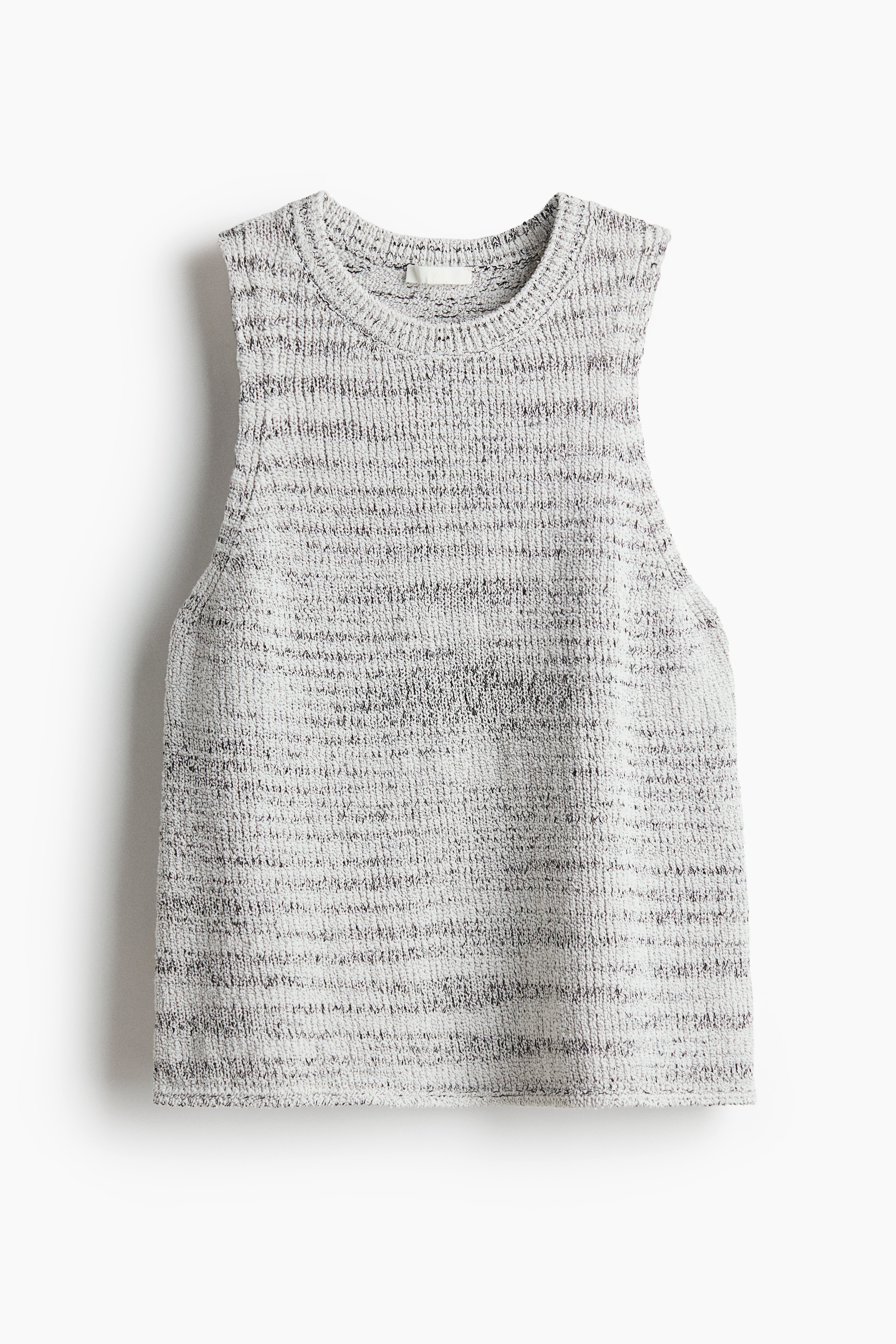Gebreide tanktop - Lichtgrijs/dessin