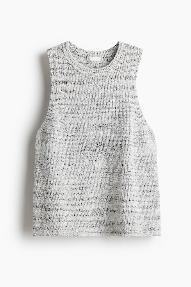 Canotta in maglia - Grigio chiaro/fantasia - 1
