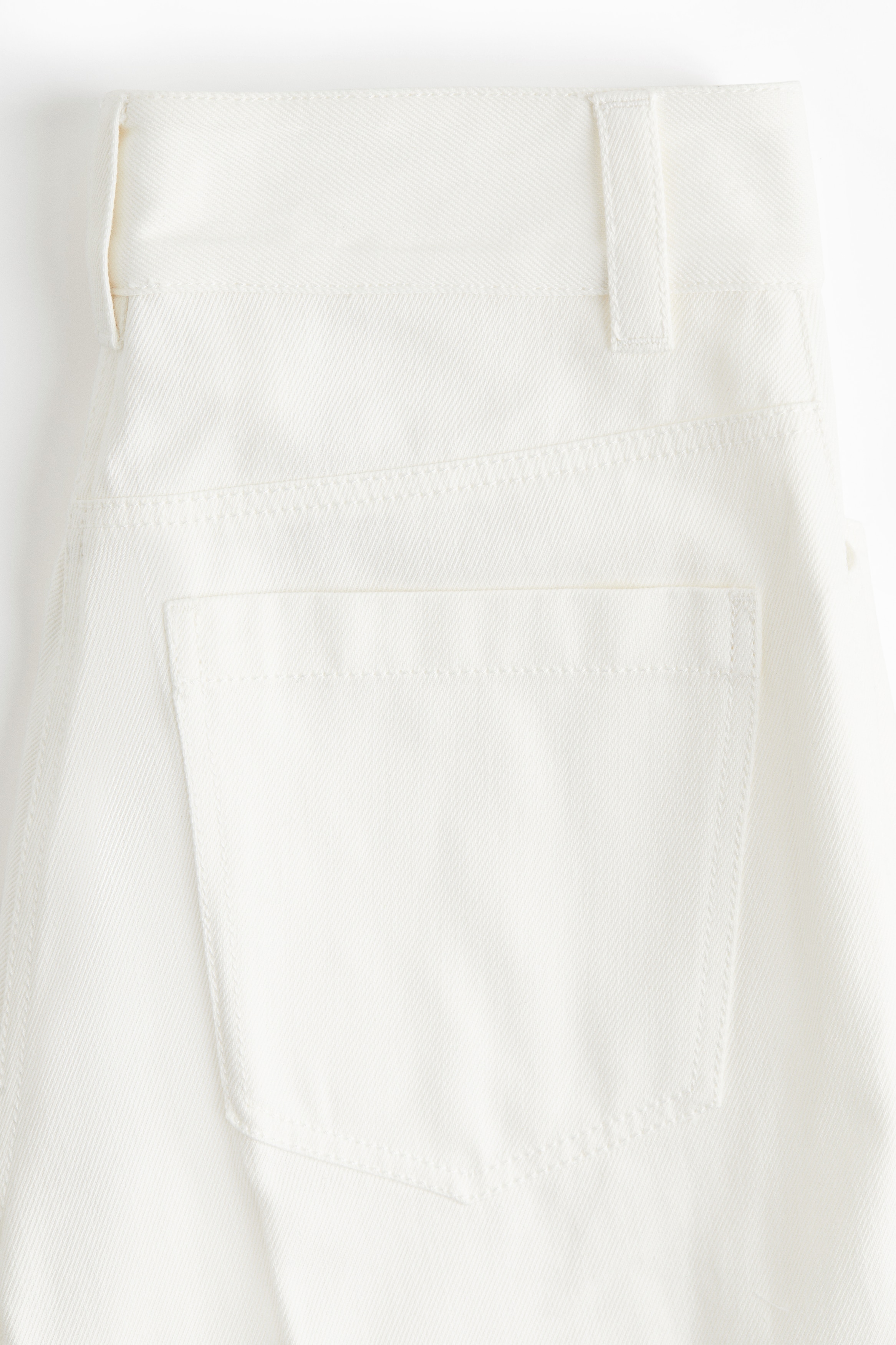 Flared twill trousers