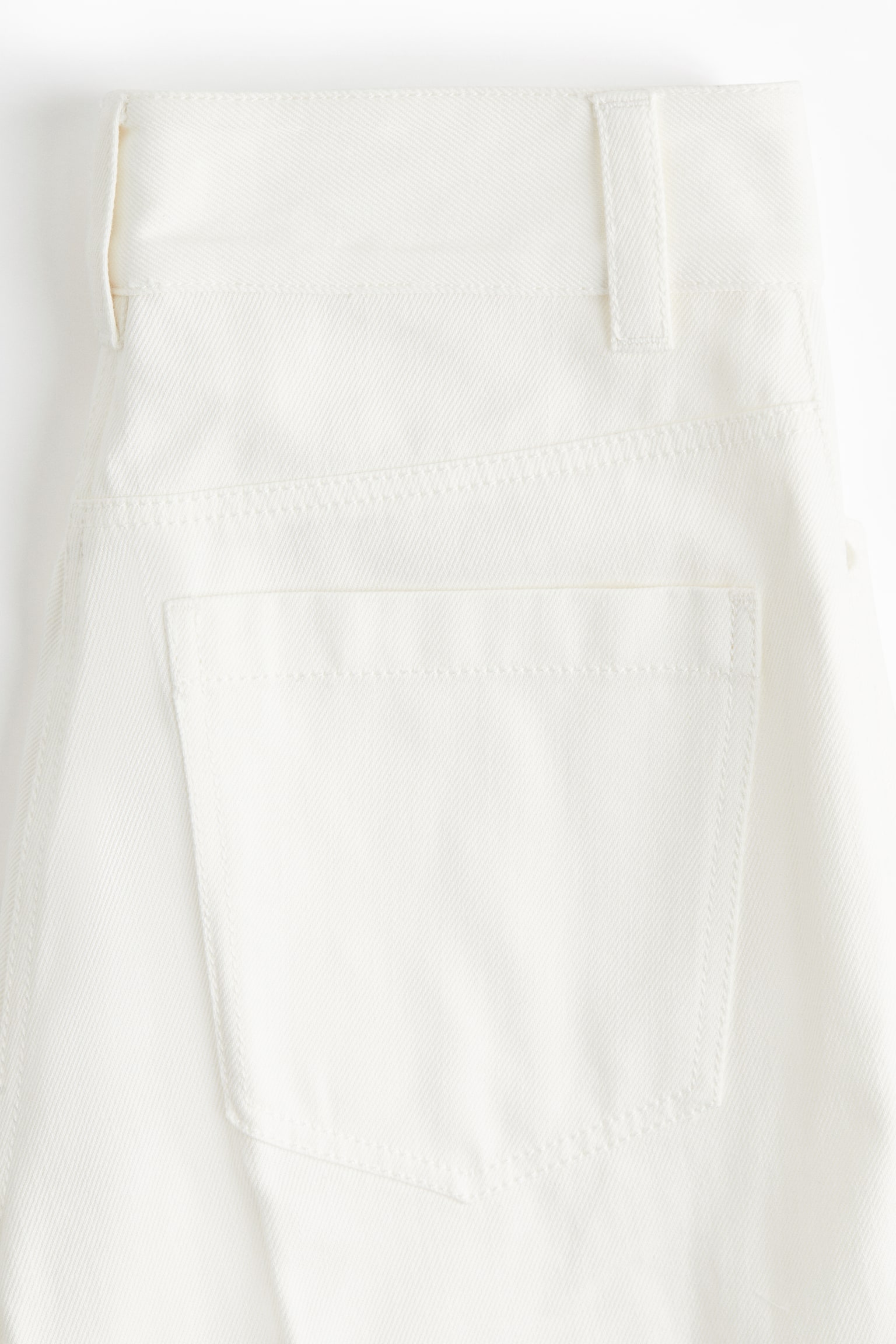 Женские брюки H&M Flared Twill, цвет: Белый — фото 2