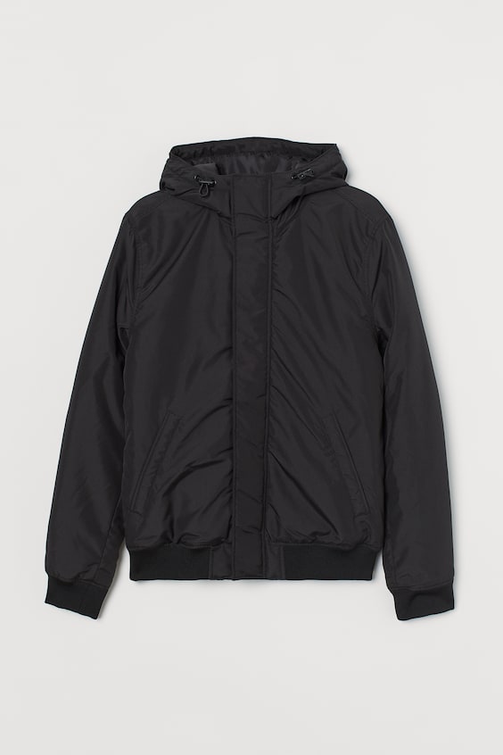 Padded Hooded Jacket - Long sleeve - Black - Men | H&M US