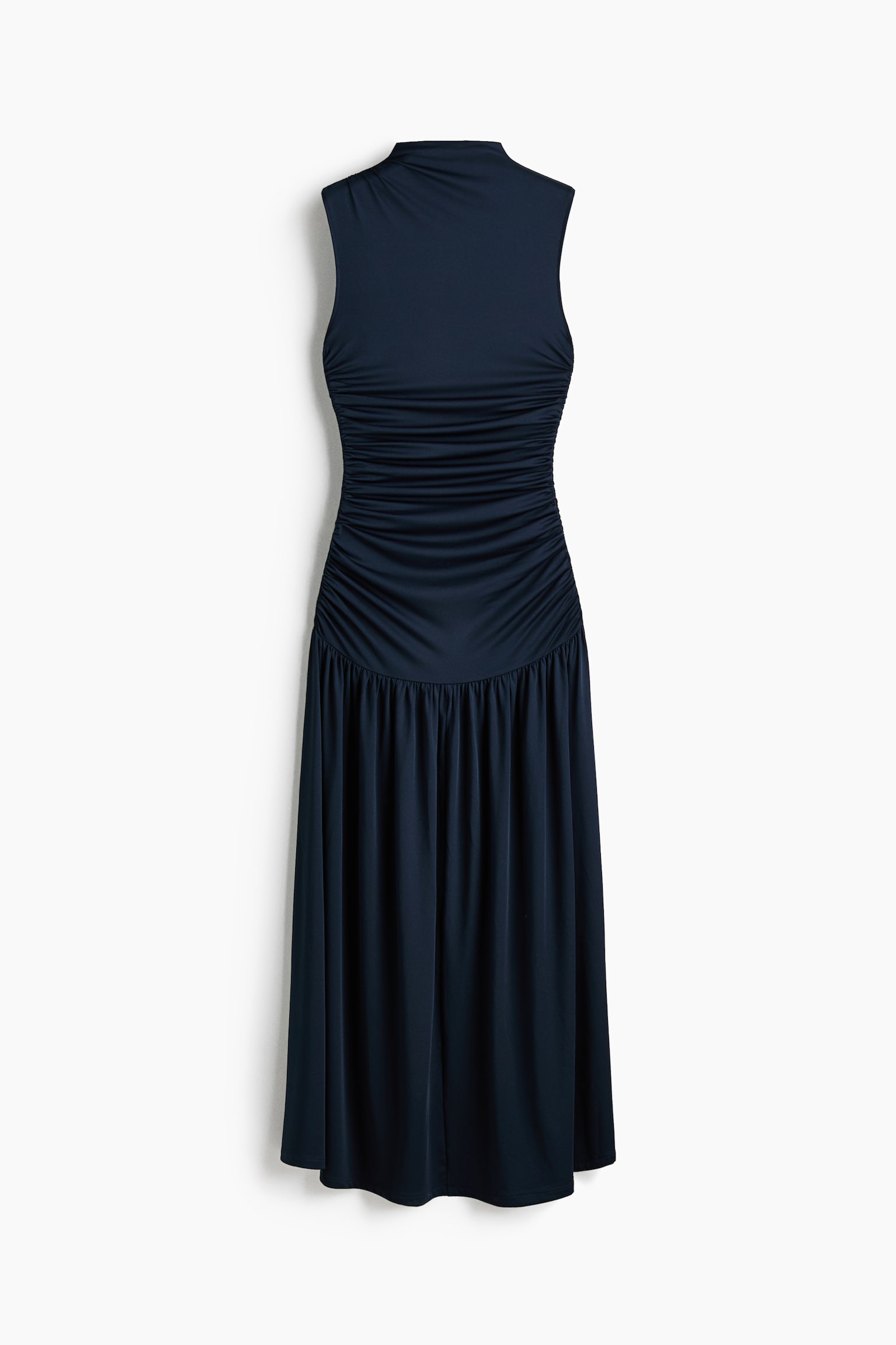 Draped jersey dress - Navy blue - 1
