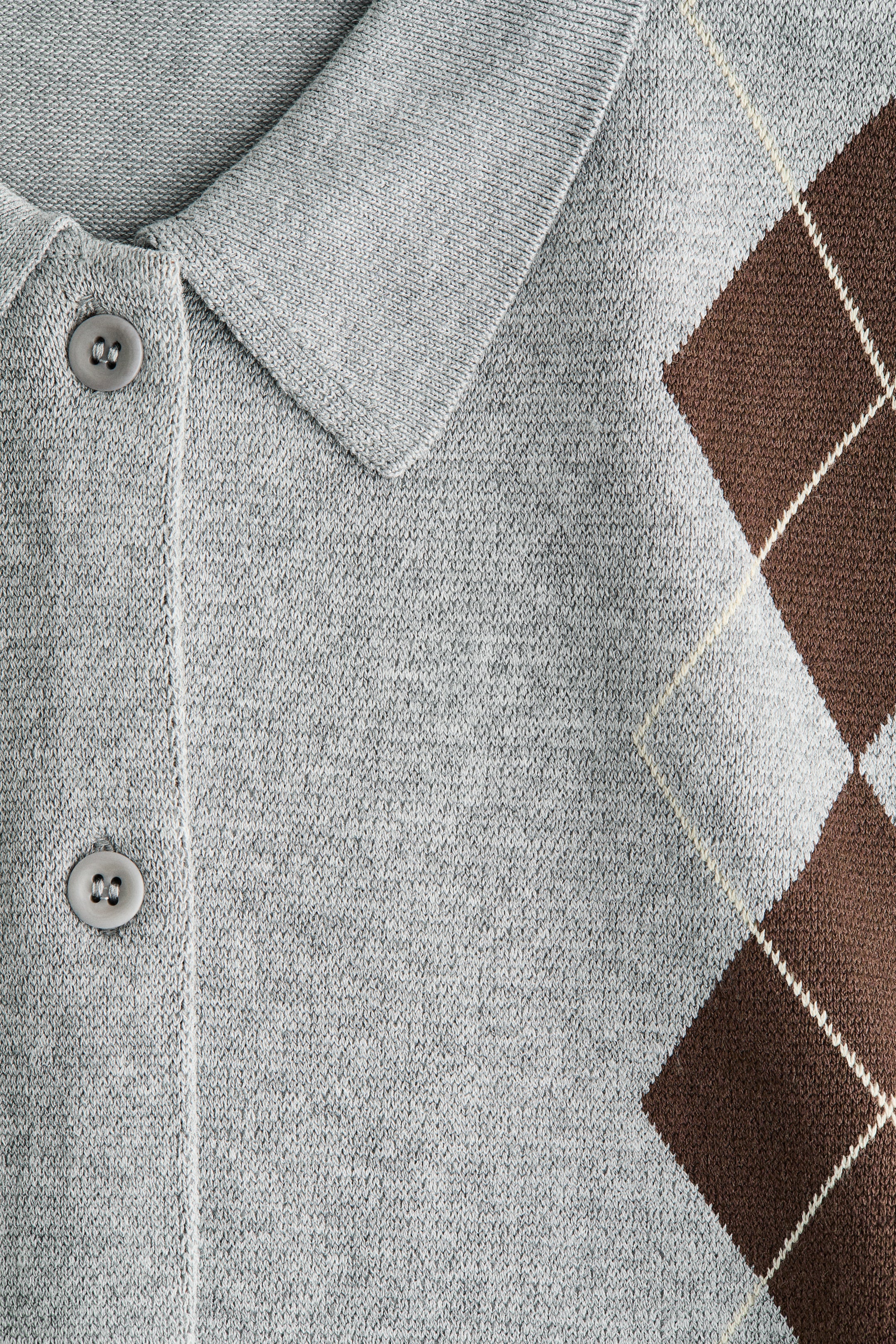 Xem ảnh lớn hơn: Áo cardigan có cổ - Màu xám đốm/Hoạ tiết quả trám - Ladies | H&M VN 6