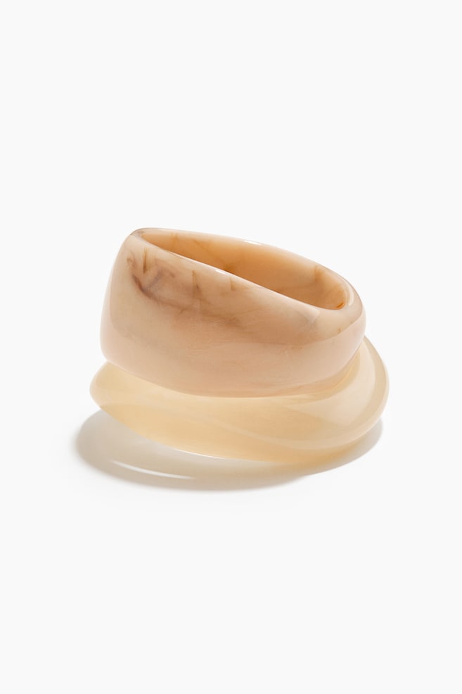 2-pack bangles - Cream/Light pink/Burgundy - 1