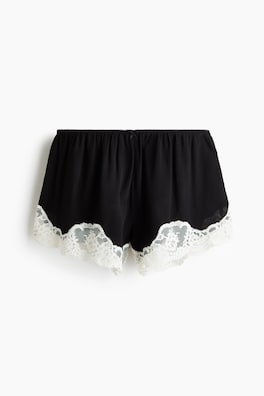 Pyjamasshorts med spetskant