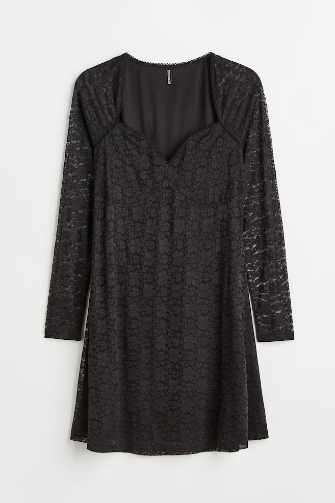 H&M+ Lace dress - Black - 1