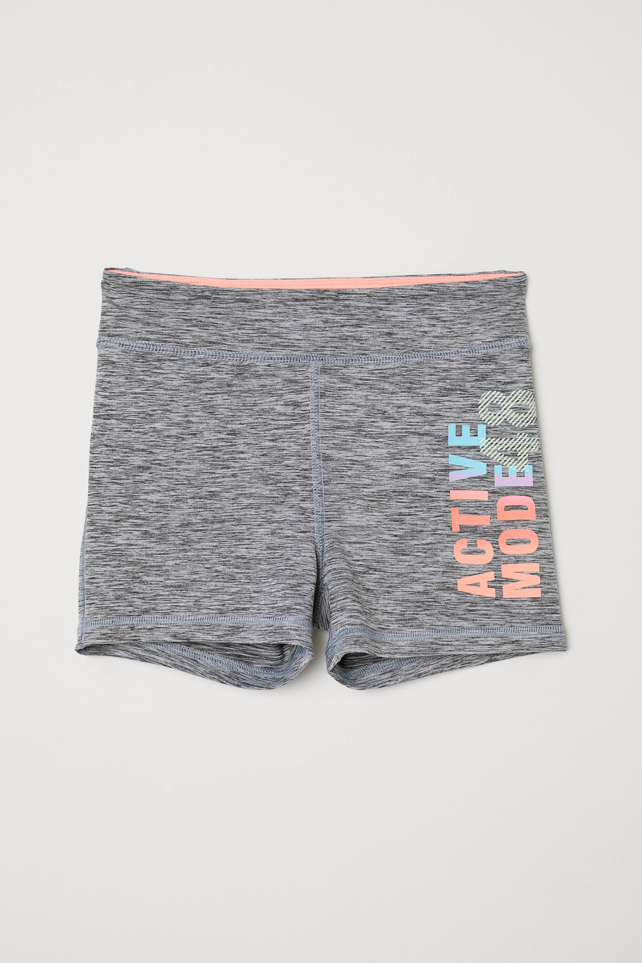 View larger image: Short sports tights - Dark grey marl - Kids | H&M IE 1
