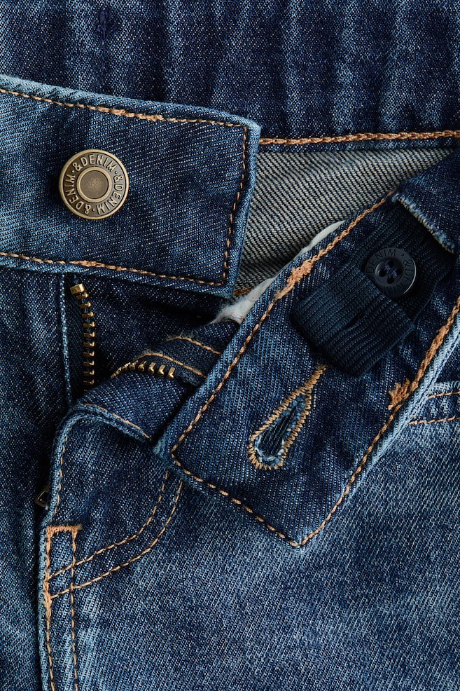 Straight Leg Jeans - Dark denim blue/Light denim gray/Light denim blue/Light denim blue - 5