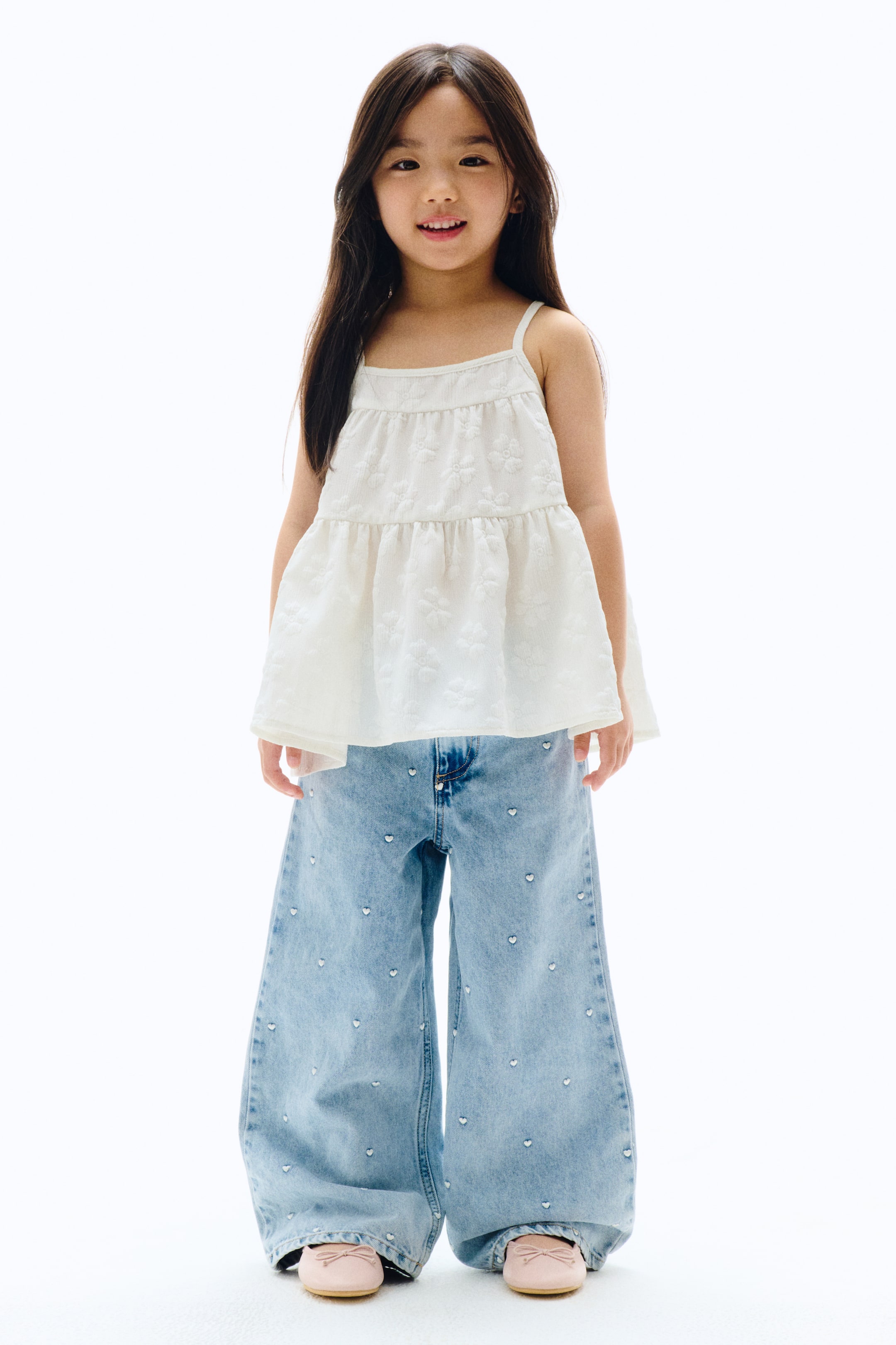 拡大画像を表示: パターンキャミトップス - ホワイト - Kids | H&M JP 1