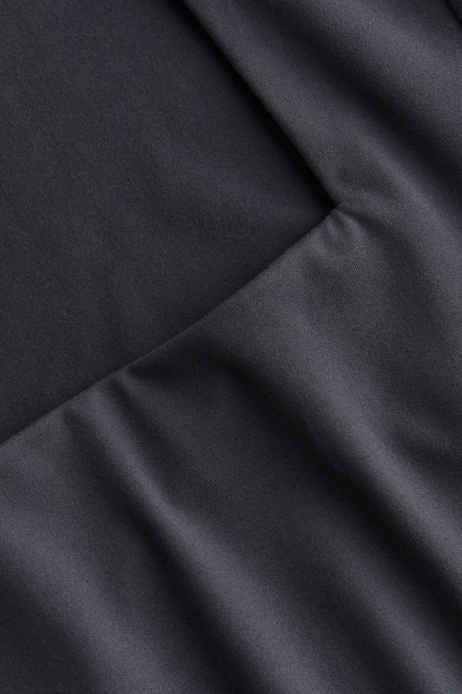 חולצה עם צווארון מרובע - אפור כהה - 2