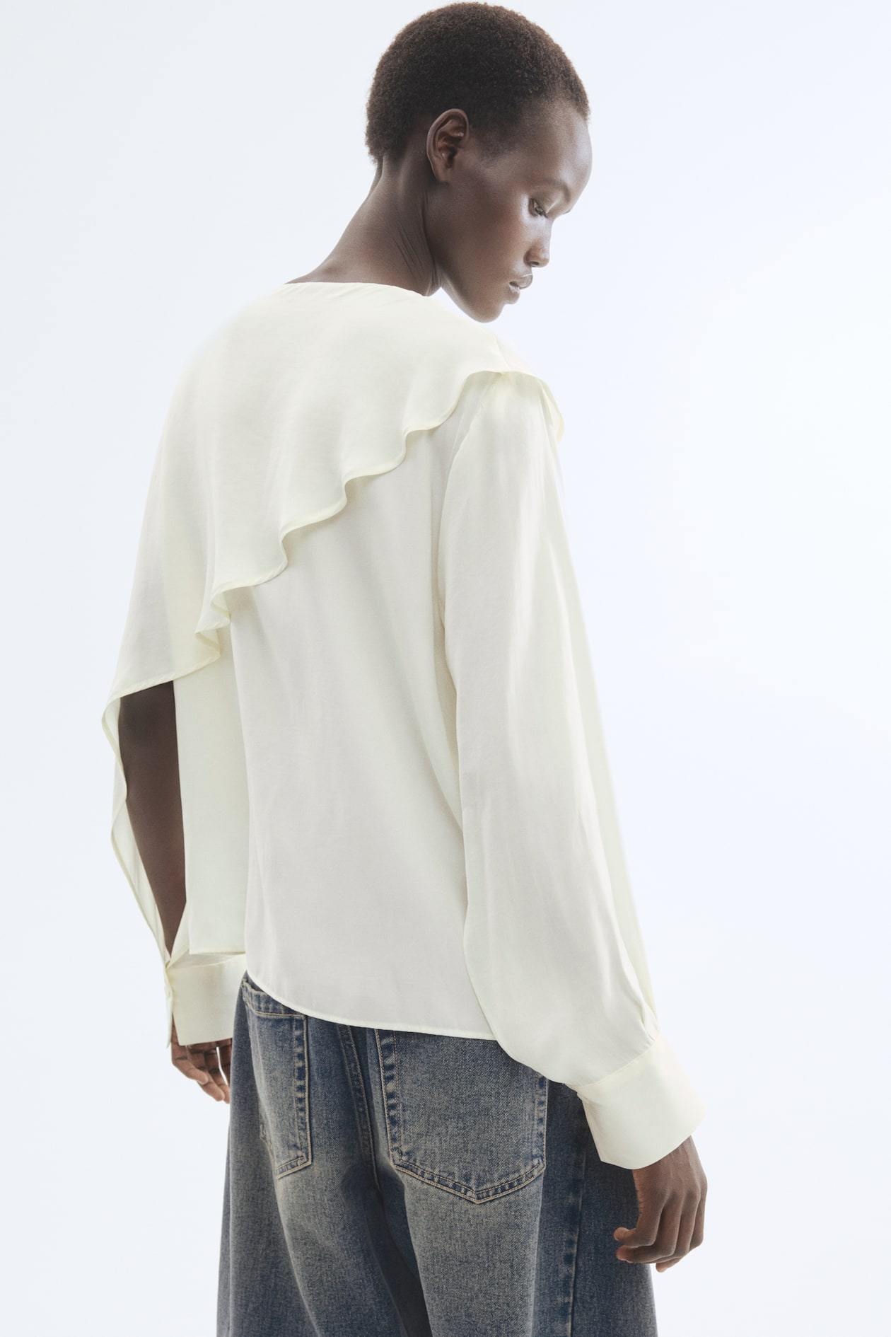 Cape-Detail Blouse - image 4