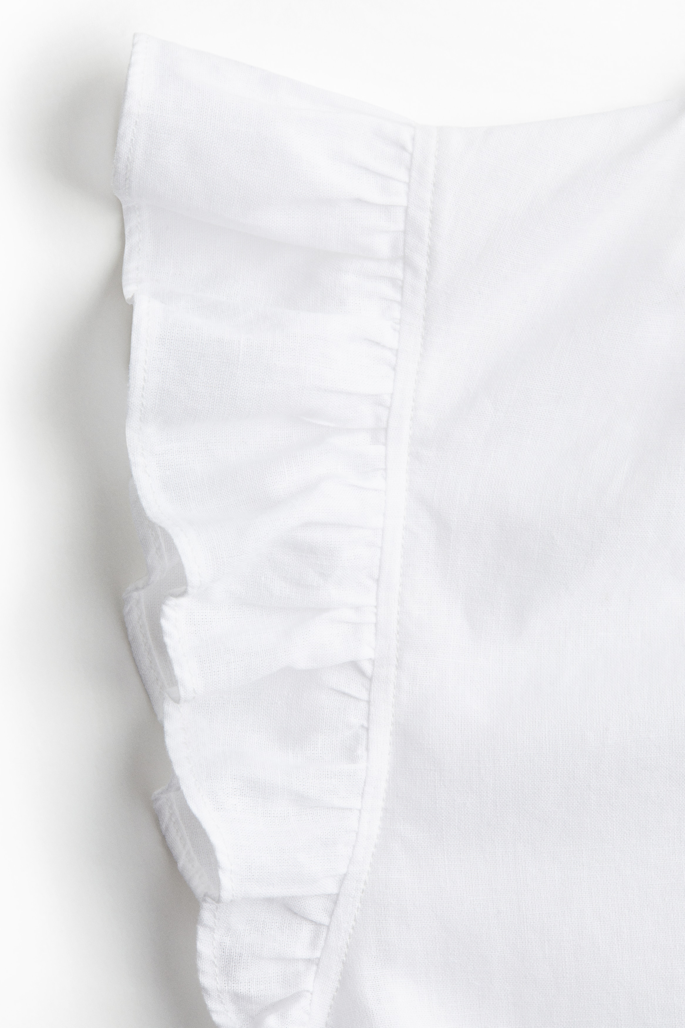 Linen-blend blouse