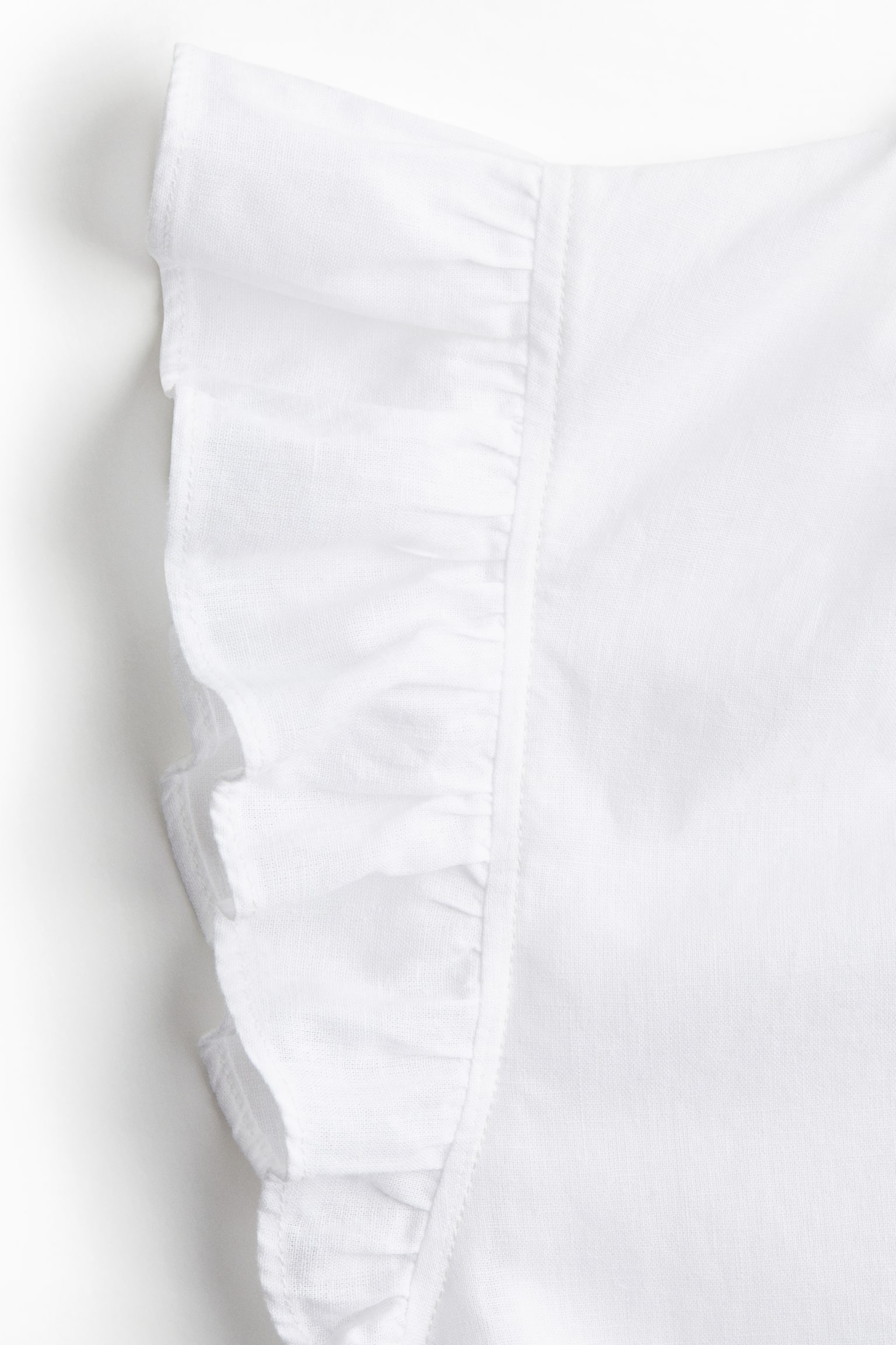 Женская блузка H&M Linen-Blend Blouse, цвет: Белый — фото 2