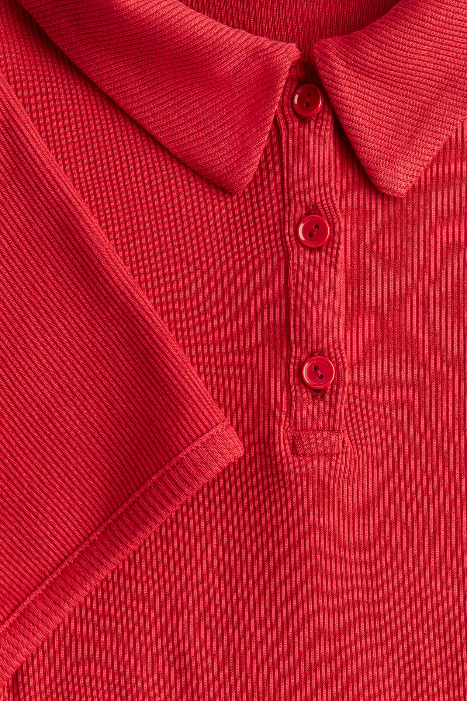 Rib Polo Shirt - Red/Navy blue/White - 4