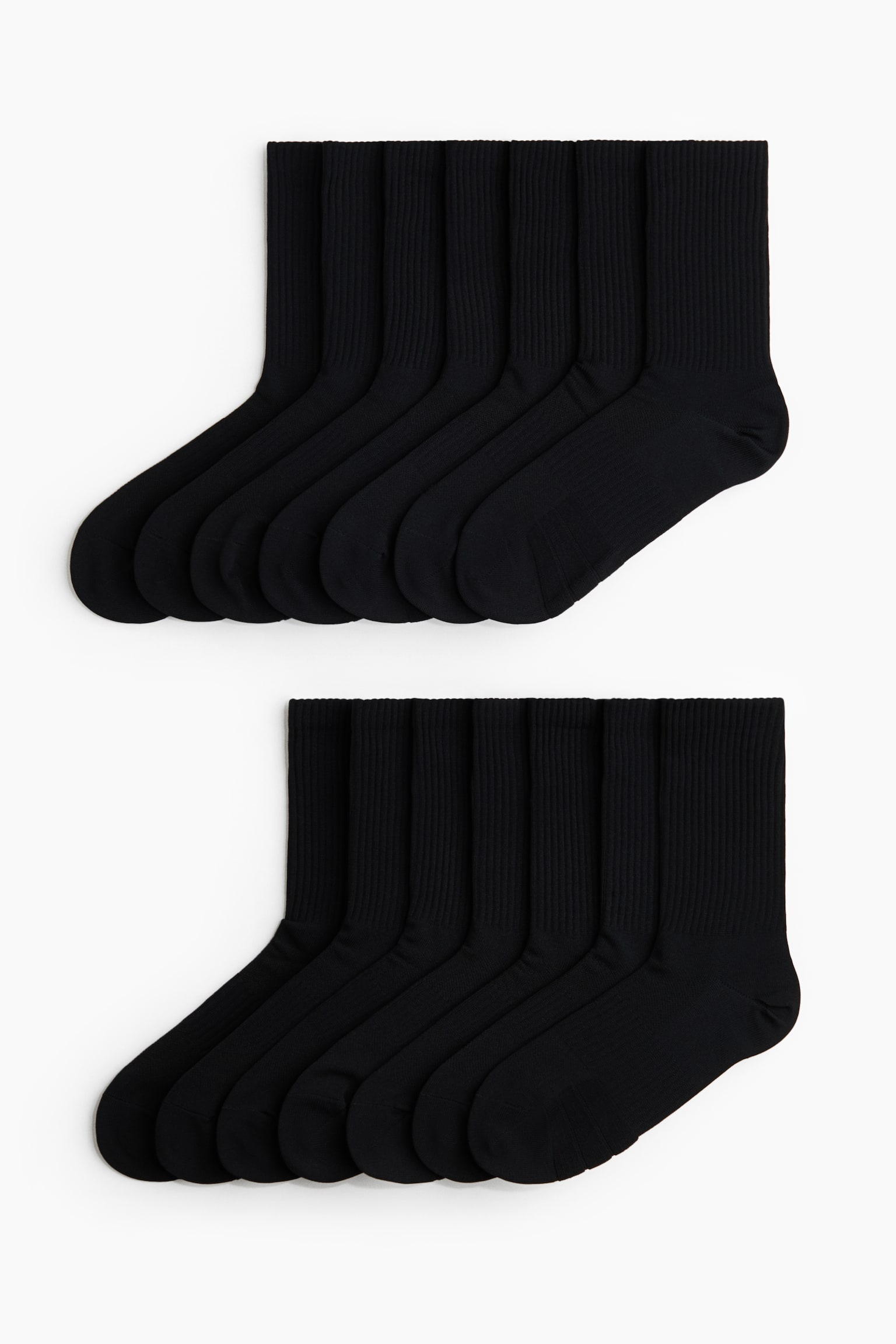 7-pack Calcetines deportivos con DryMove™ - Negro/Blanco