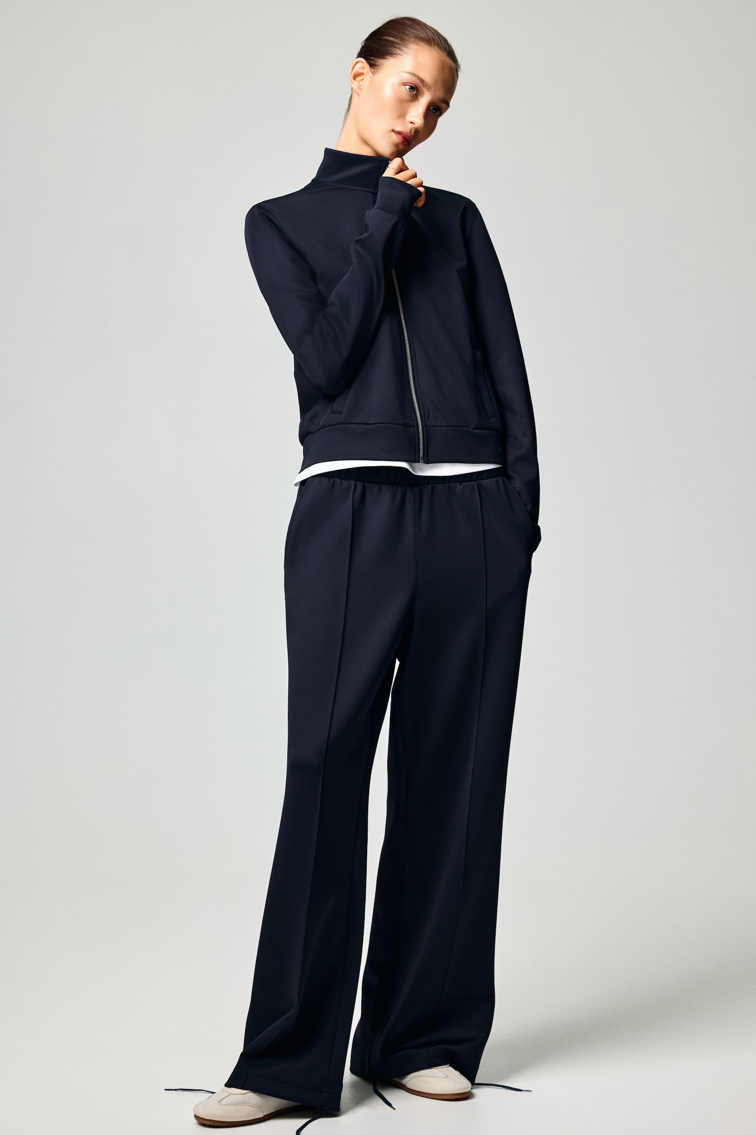 Track jacket - Navy blue/Truffle grey - 6