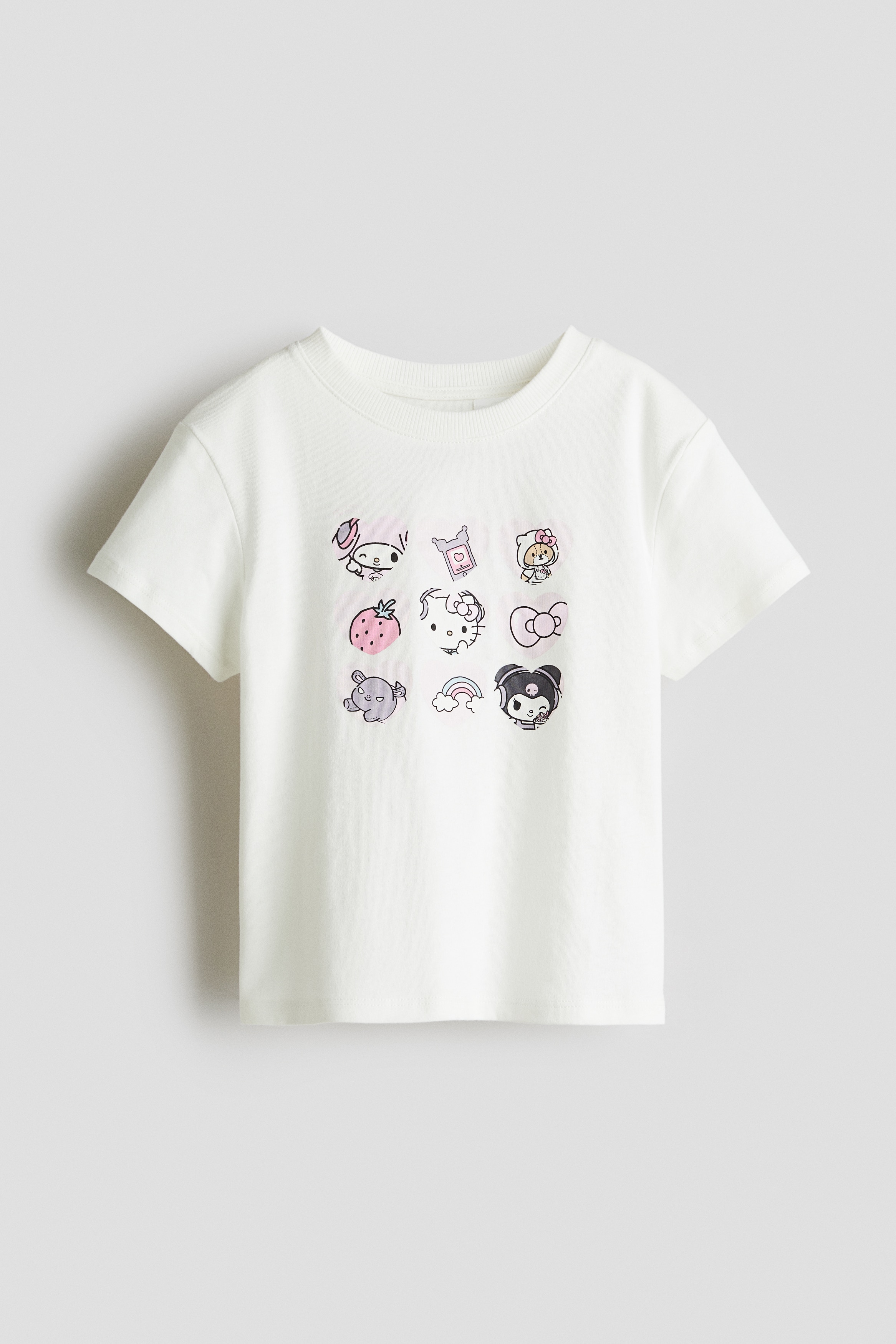 Printed cotton T-shirt - White/Hello Kitty/Light pink/Hello Kitty/Light blue/Cinnamoroll/Light purple/Hello Kitty