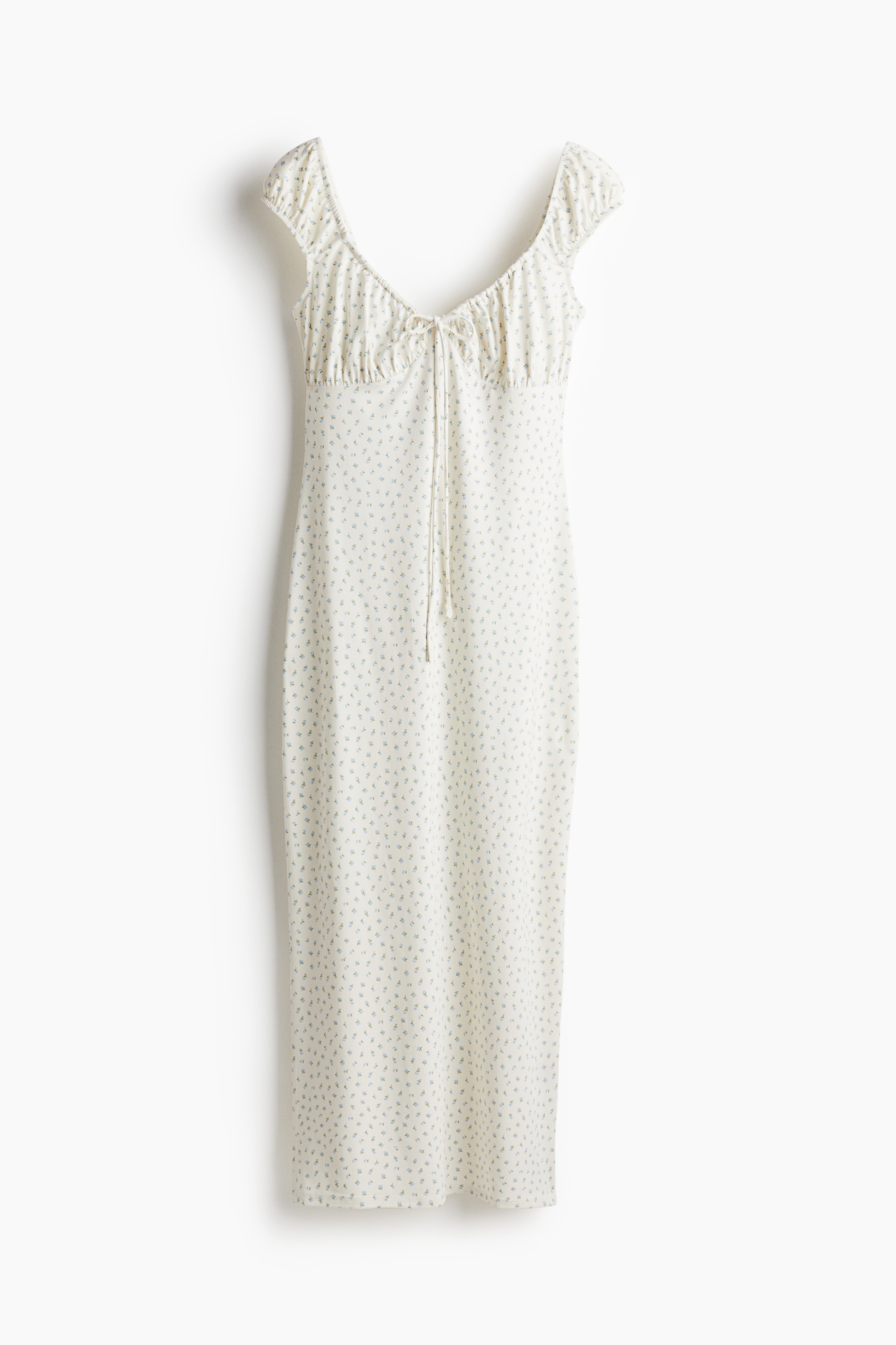 Drawstring-detail bodycon dress