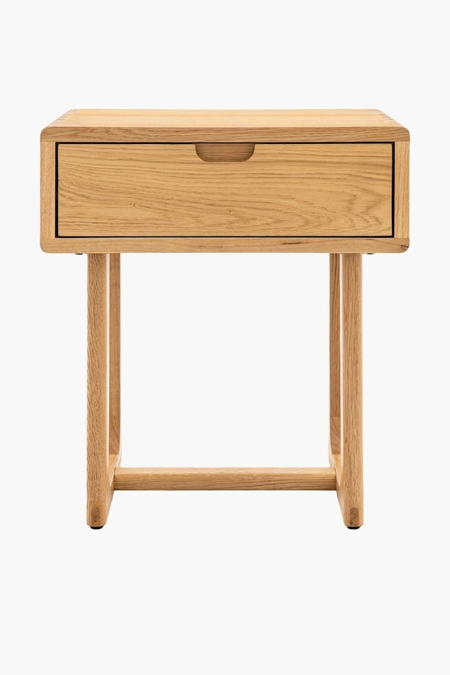 1 Drawer Wooden Bedside Table - Natural - 1