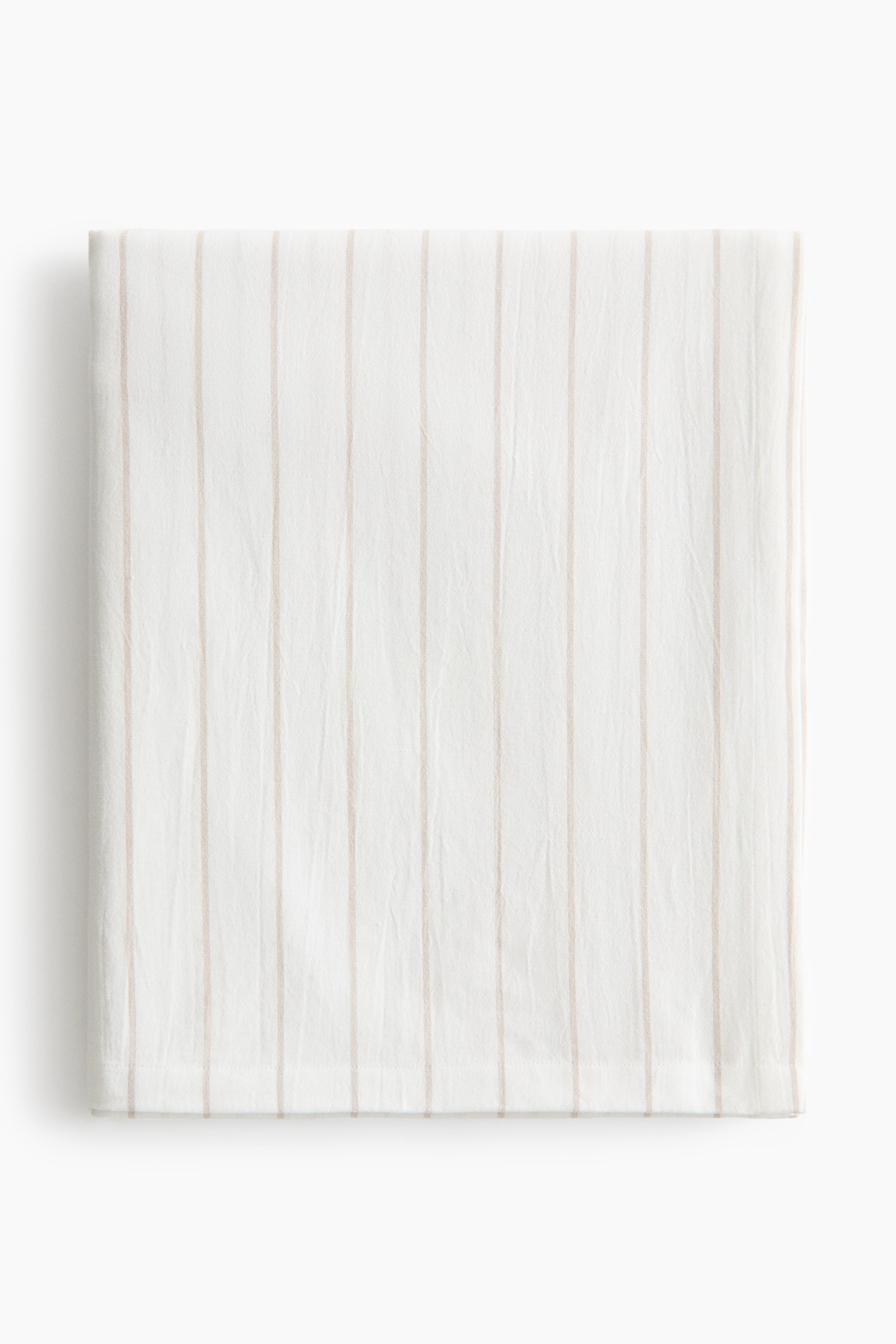 Patterned Linen-Blend Tablecloth - White/beige striped/Cream/blue striped/Cream/brown striped/Dusty blue/checked/White/checked/Taupe/checked - 1