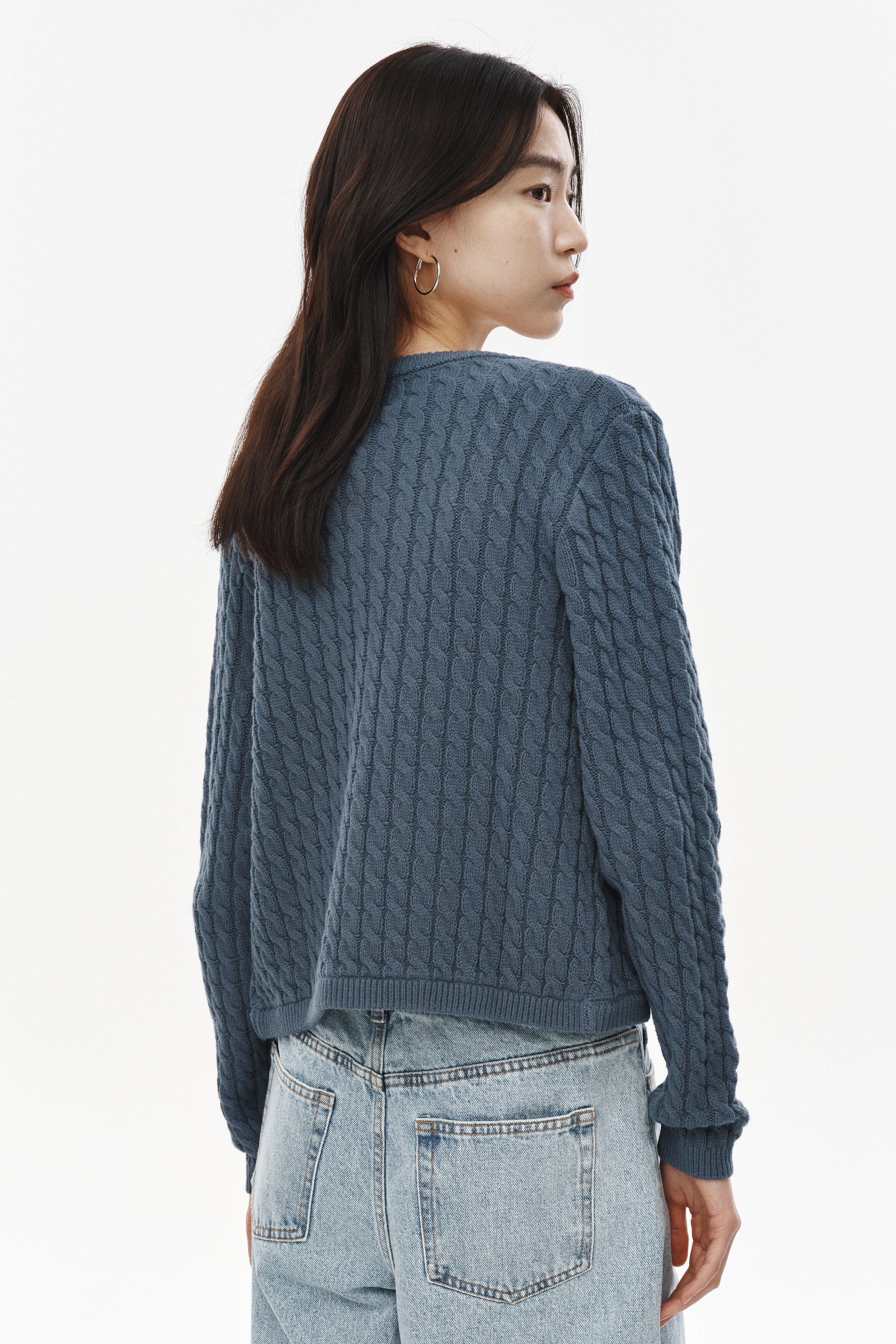 ケーブルニットカーディガン - ブラック - レディース | H&M JP