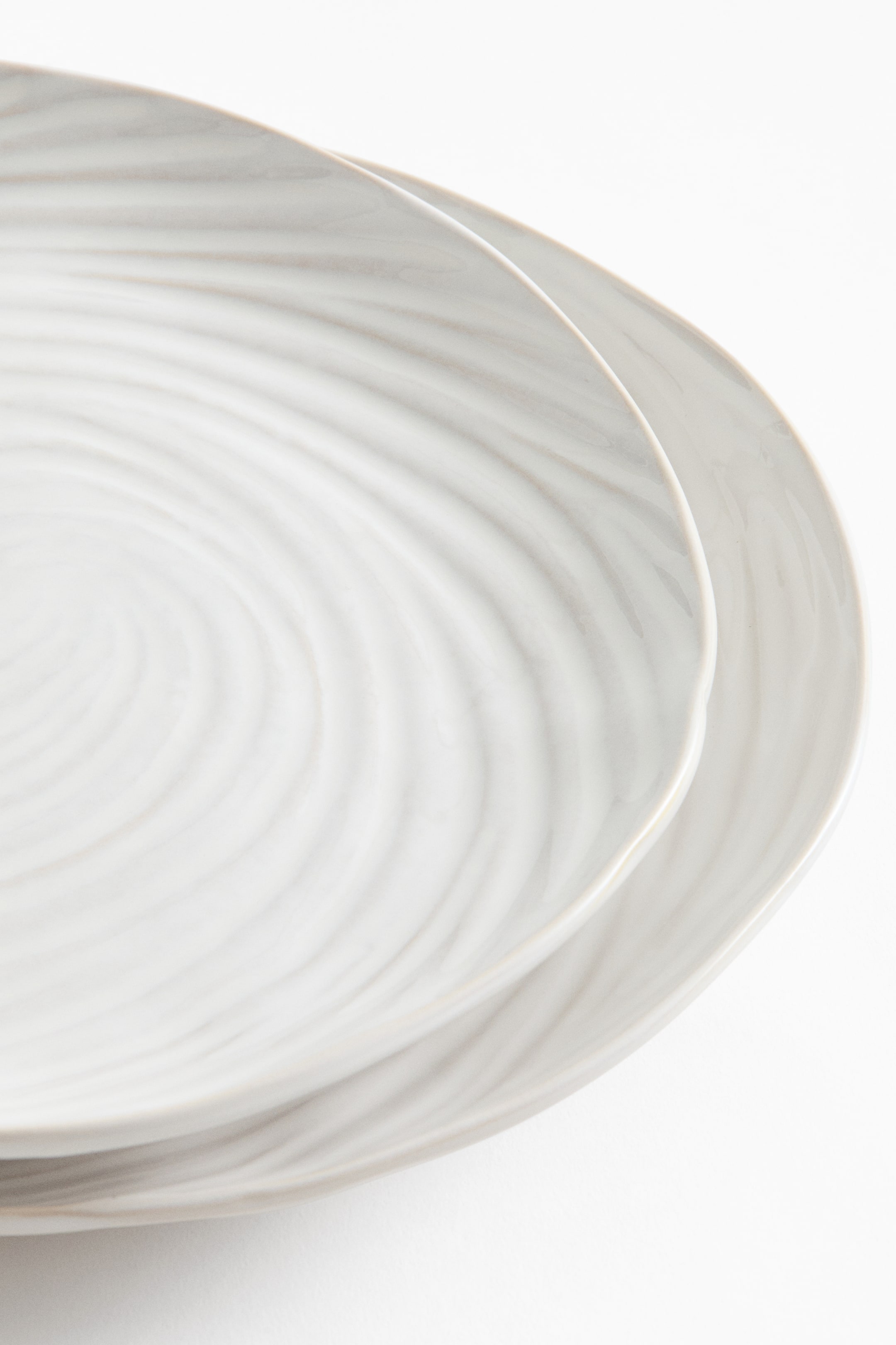 2-Pack Textured Stoneware Dinner Plates