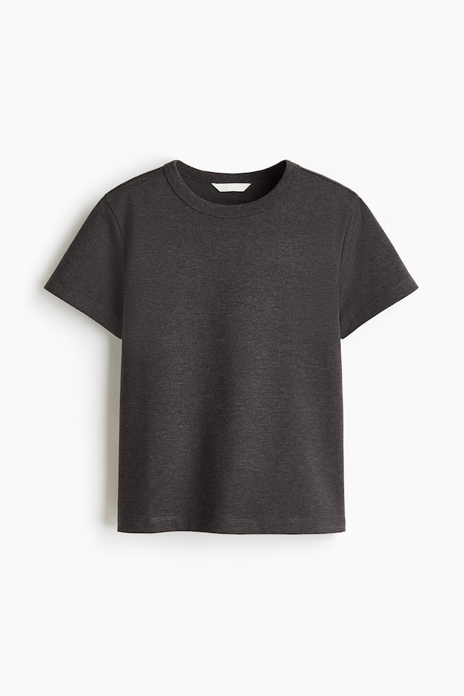 Cotton T-shirt - Dark grey marl/White/White/Black striped/Black/White striped/Red/Burgundy/Old rose/Blue/Black/Light beige/Black striped/Yellow/Striped/Red/Striped - 1