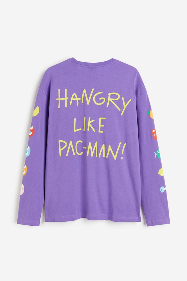Pyjamas i trikot med trykk - Lilla/Pac-Man - 2