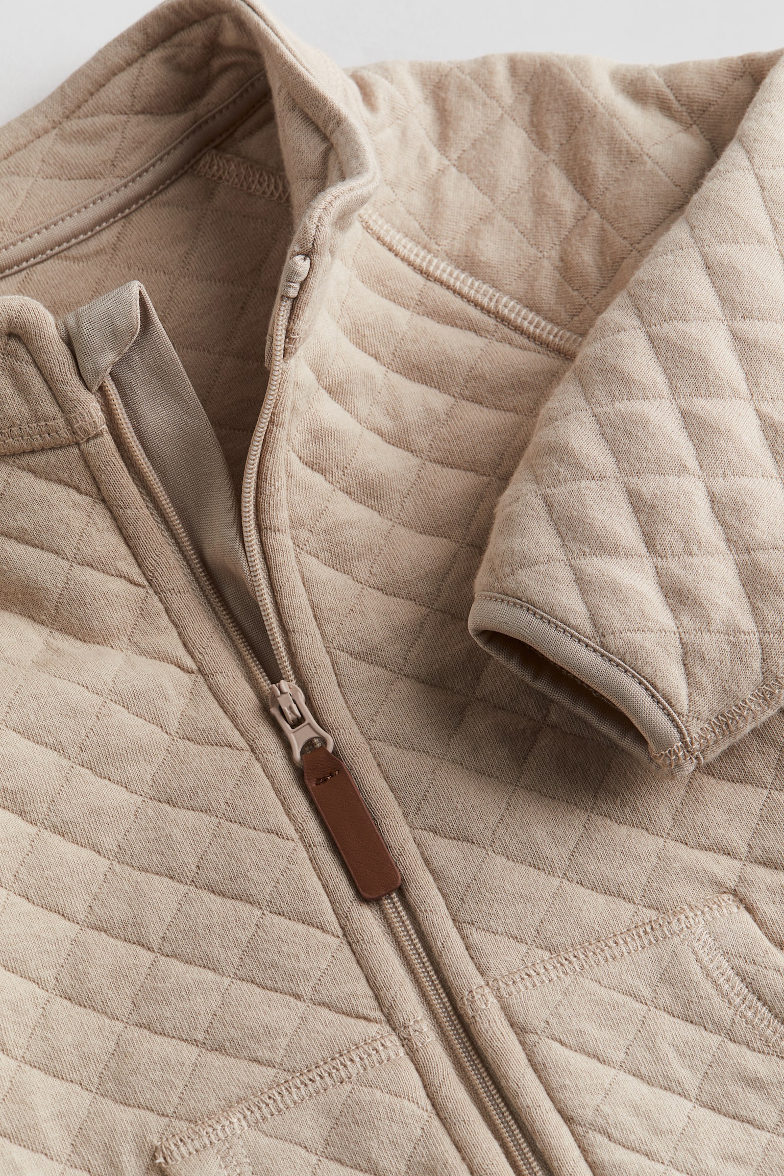 Quilted Jacket - Light beige - 2