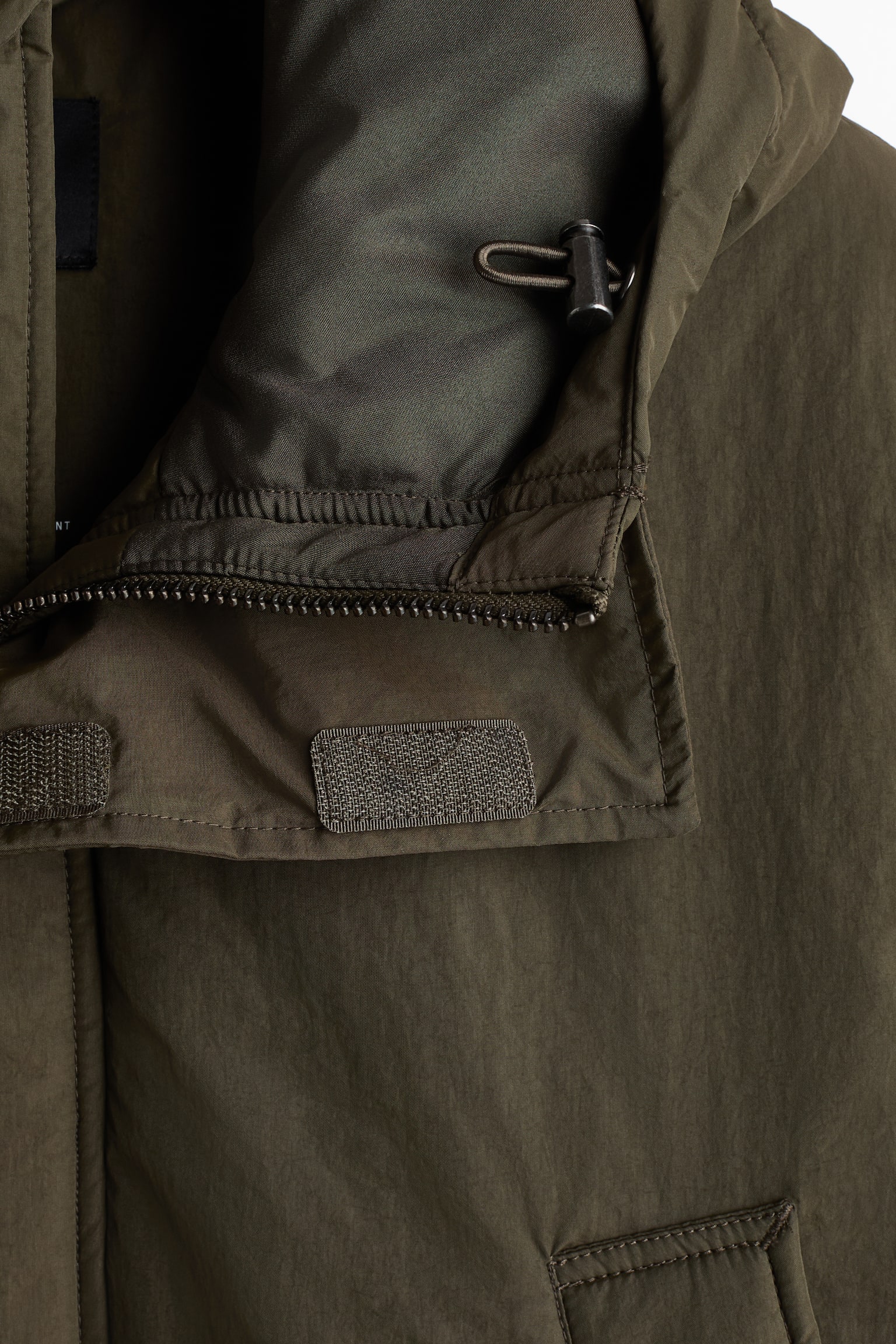 Water-repellent padded parka - Dark khaki green/Black - 7