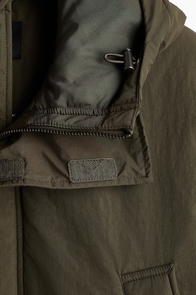 Water-Repellent Padded Parka - Dark khaki green - 7