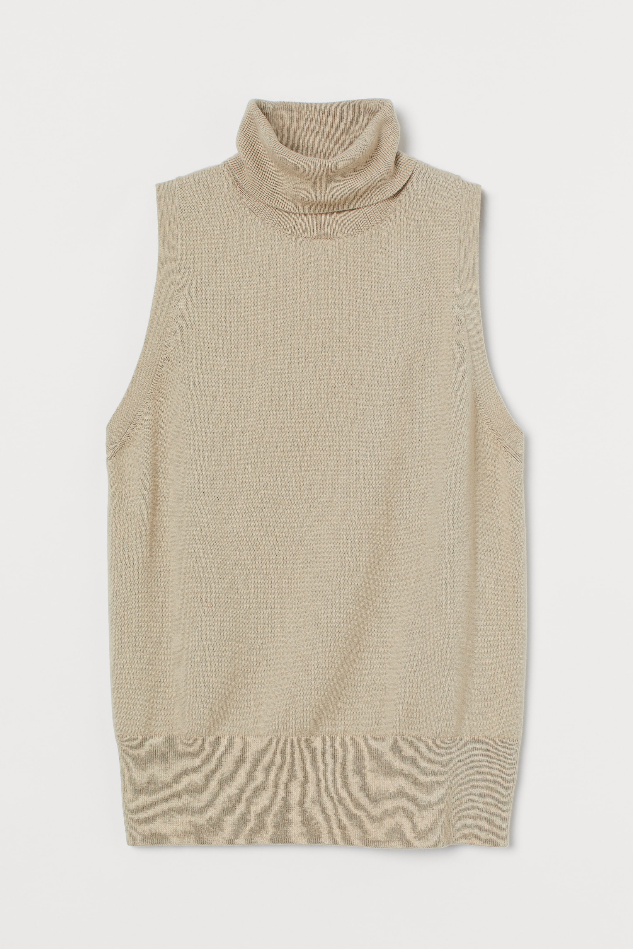 Vezi imaginea mai mare: Pulover fără mâneci din amestec de cașmir - Bej - FEMEI | H&M RO 1