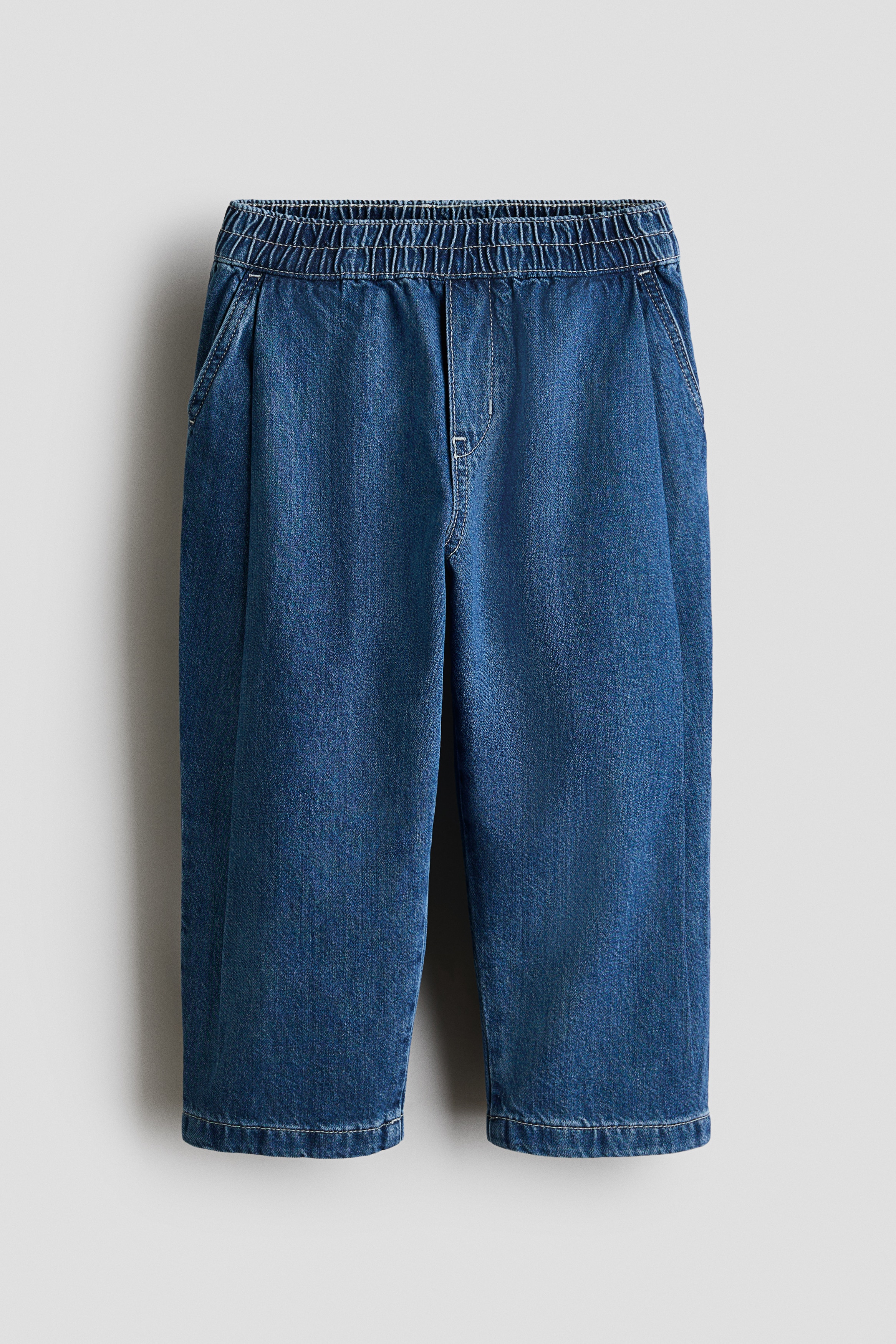 Barrel-leg denim trousers - Denim blue/Light denim blue
