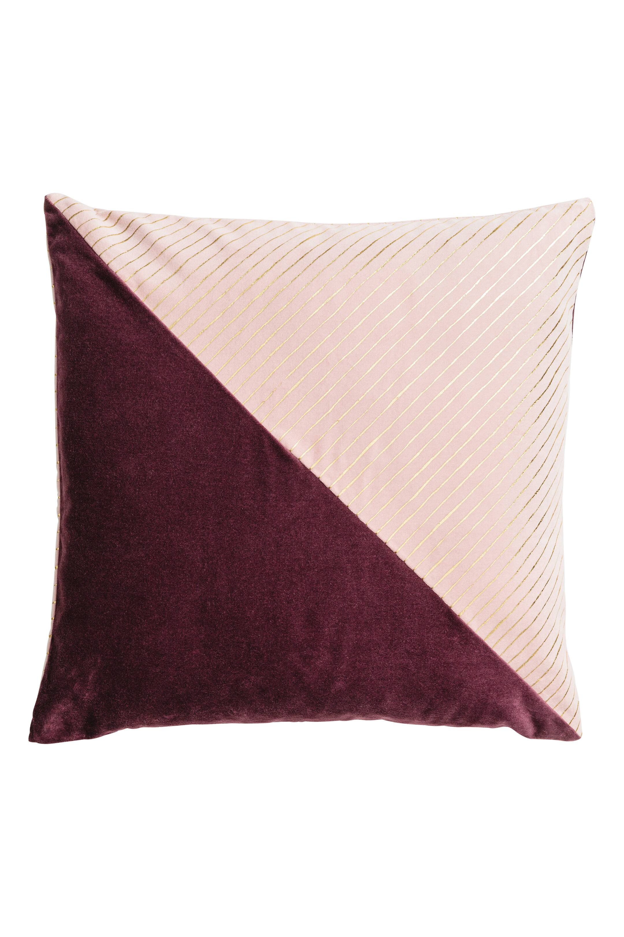 View larger image: Cotton velvet cushion cover - Old rose/Burgundy - Home All | H&M GB 1