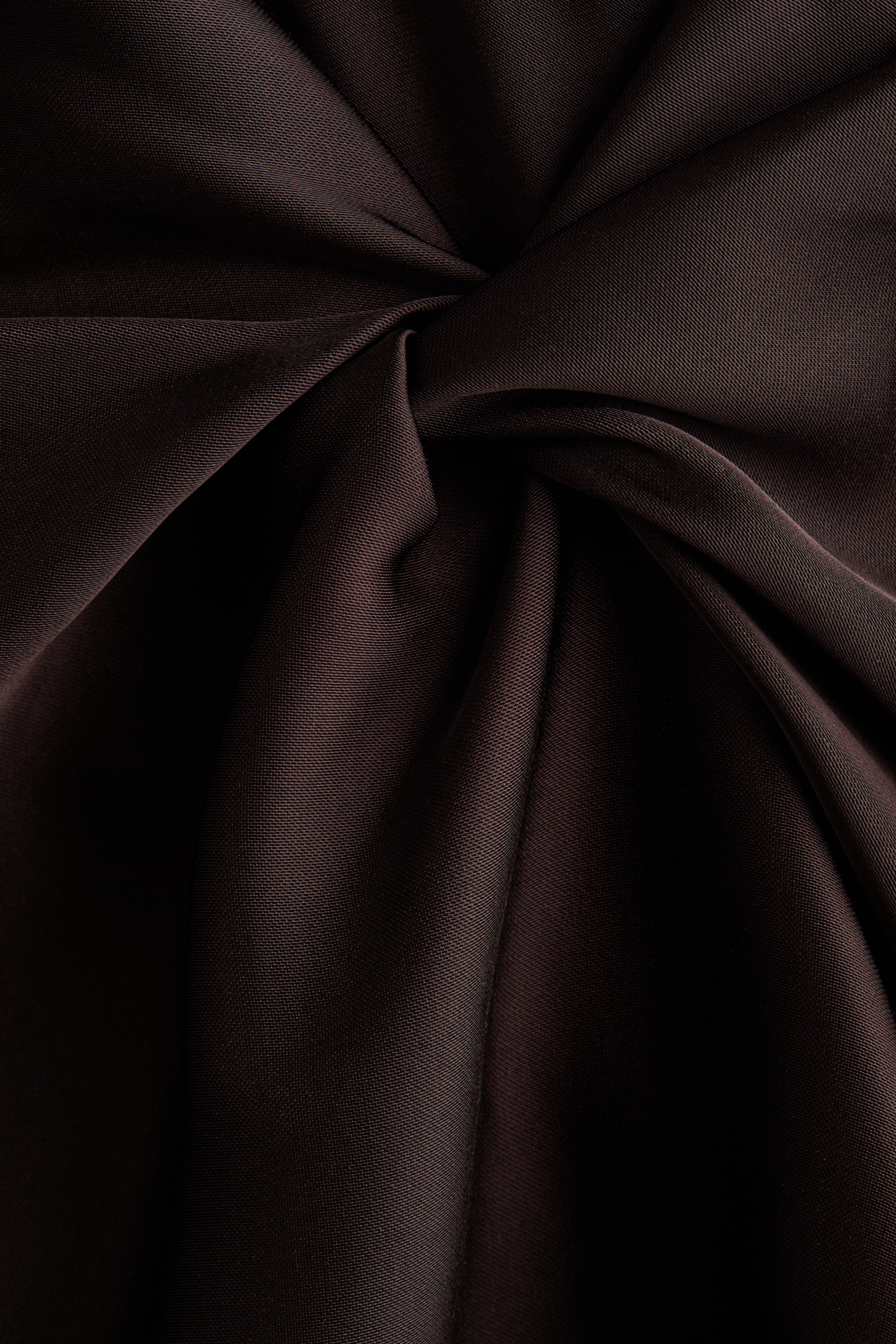 View larger image: Puff-sleeved satin dress - Dark brown - Ladies | H&M MY 6