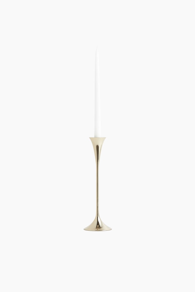 Metal candle holder - Gold-coloured/Silver-coloured - 1