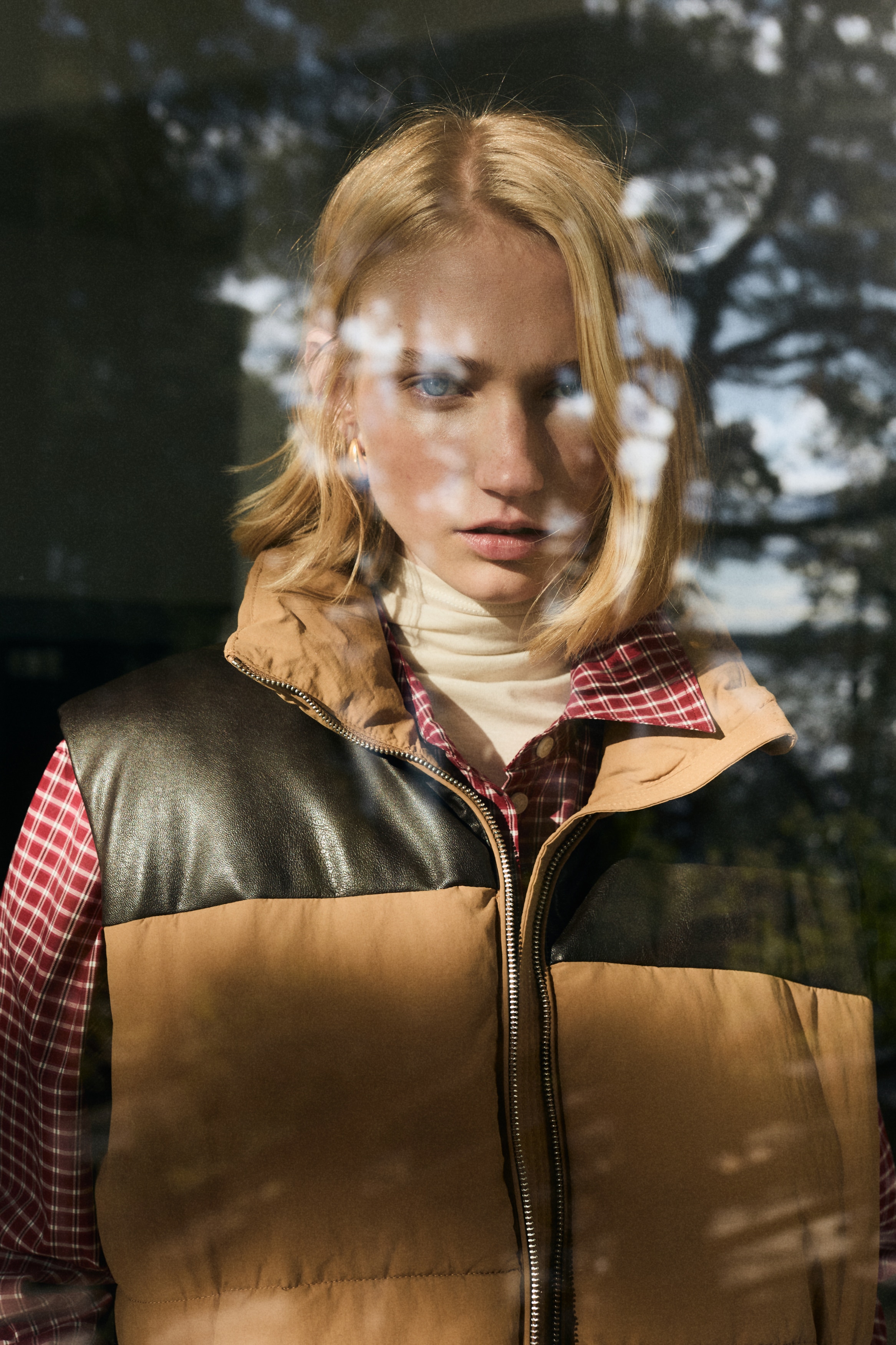 Femme - Doudoune sans manches Beige/color block - Size: M  - H&M